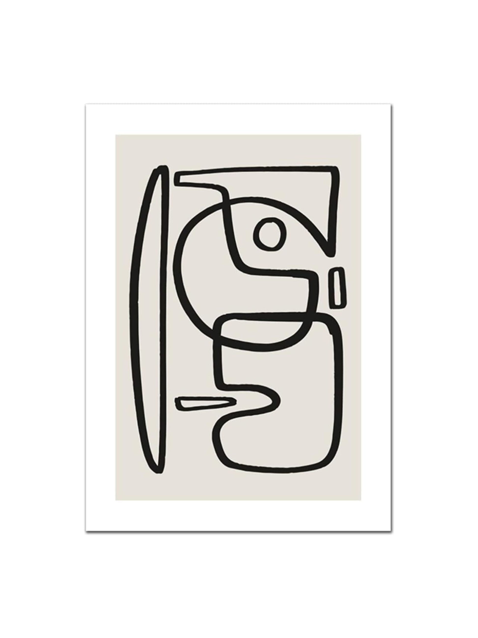 Abstract Line Draw Poster