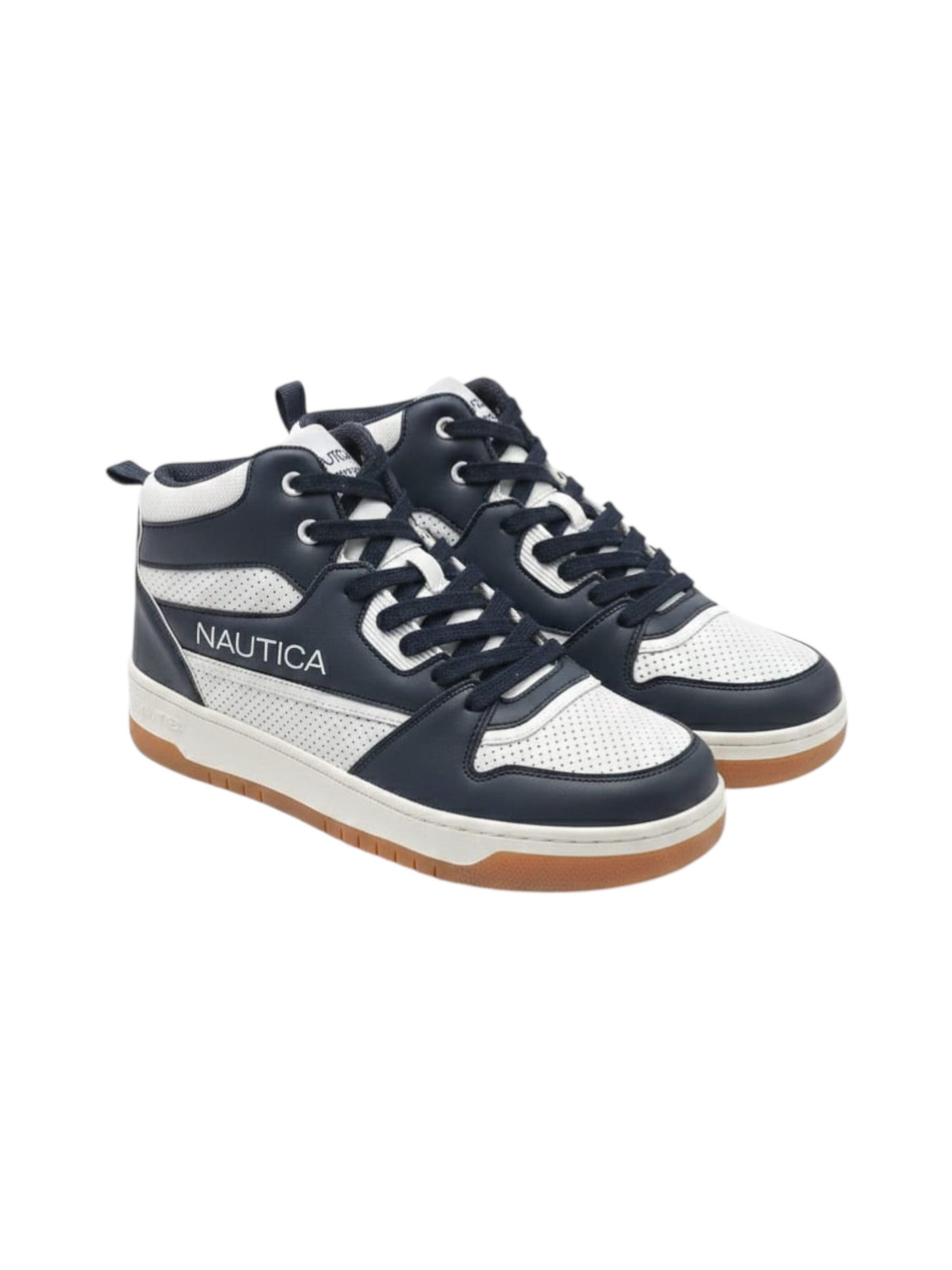 Men's  Colorblocked High Shoes,Navy/White
