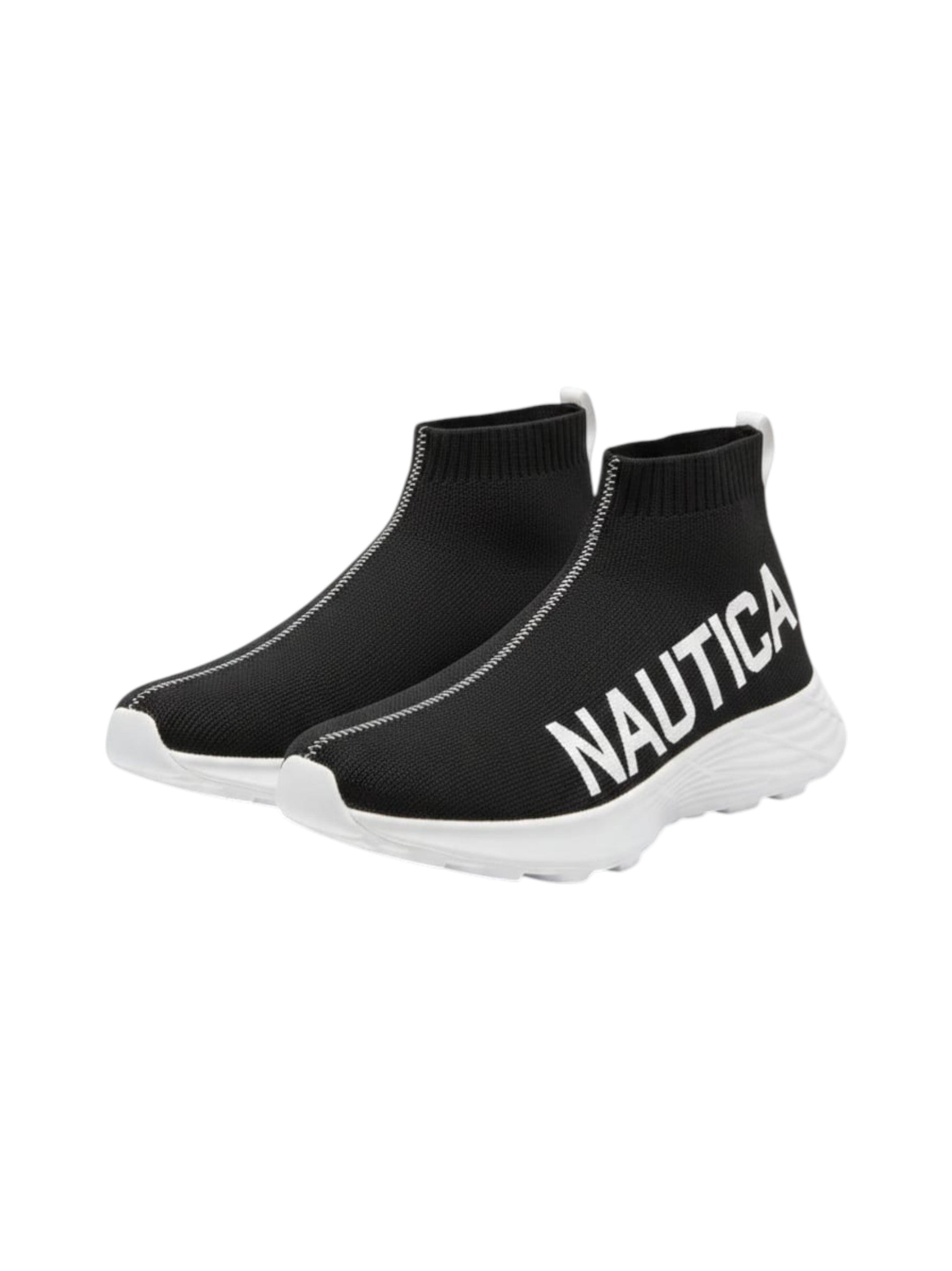 Men's Brand Logo Printed High Top Shoes ,Black