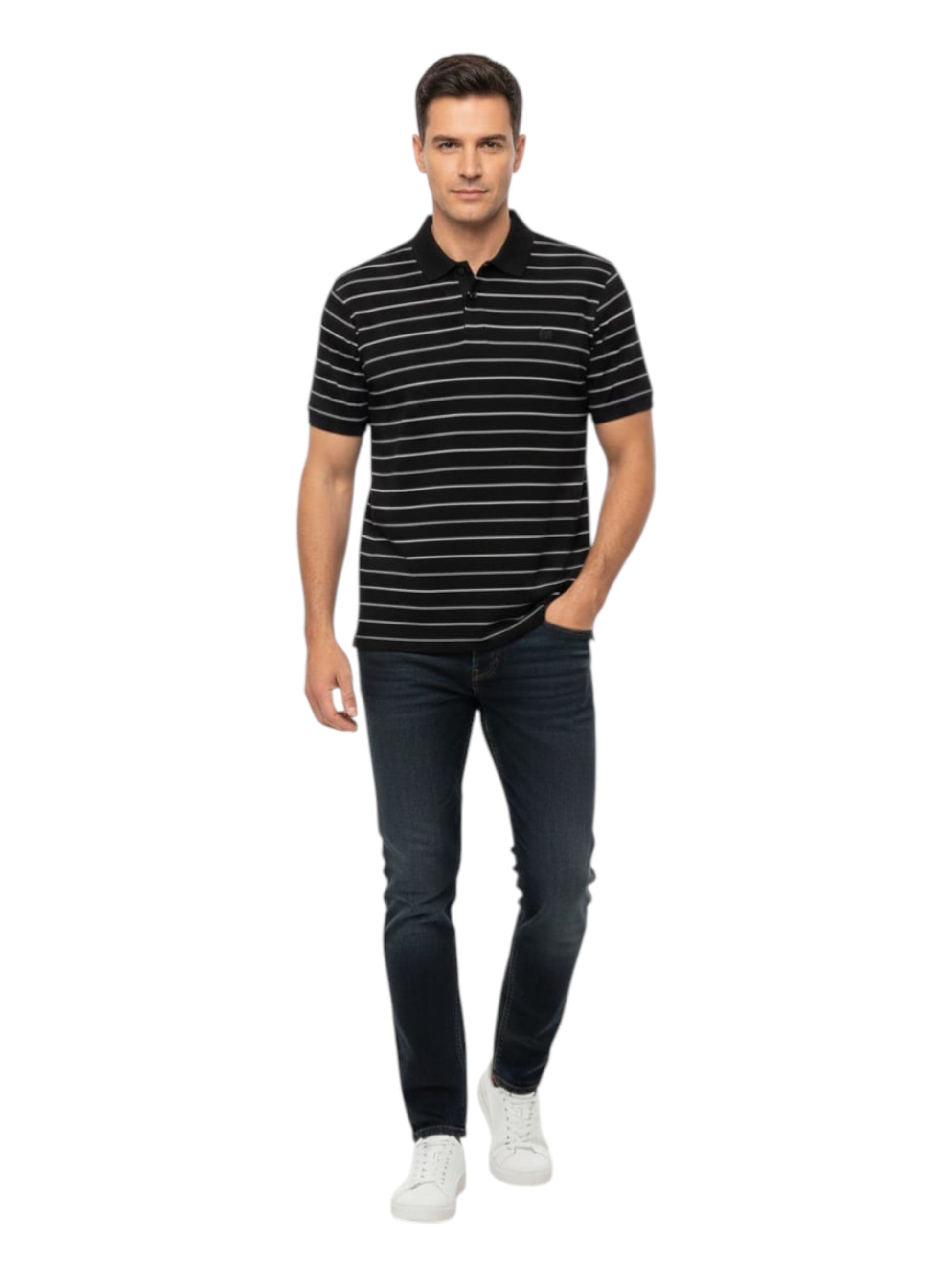 Men's Striped Top,Navy/White