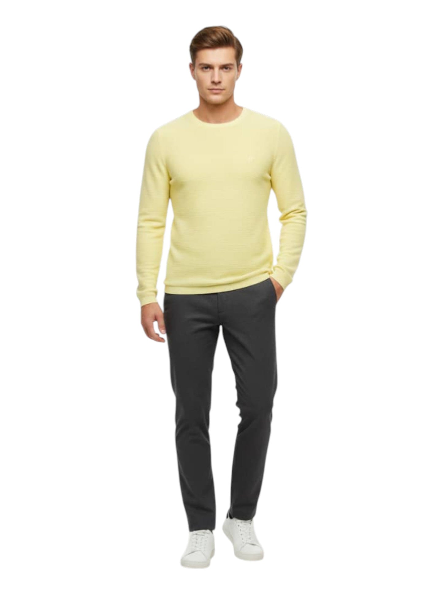 Men's Knitted Sweaters,Yellow