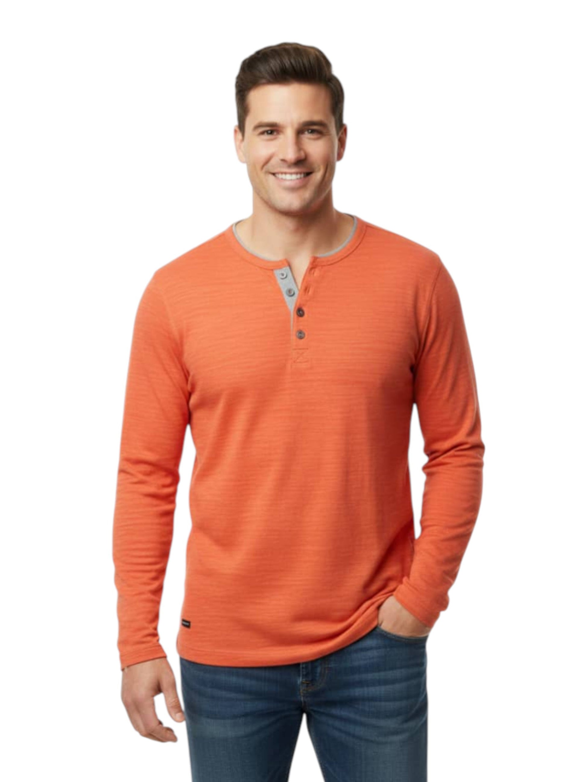 Men's Plain Solid Sweaters,Orange