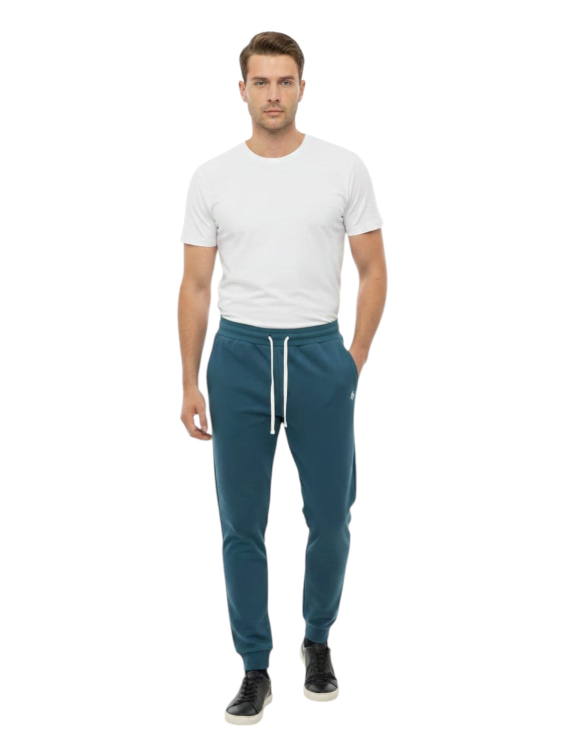 Men's Plain Solid Pant,Dark Turquoise