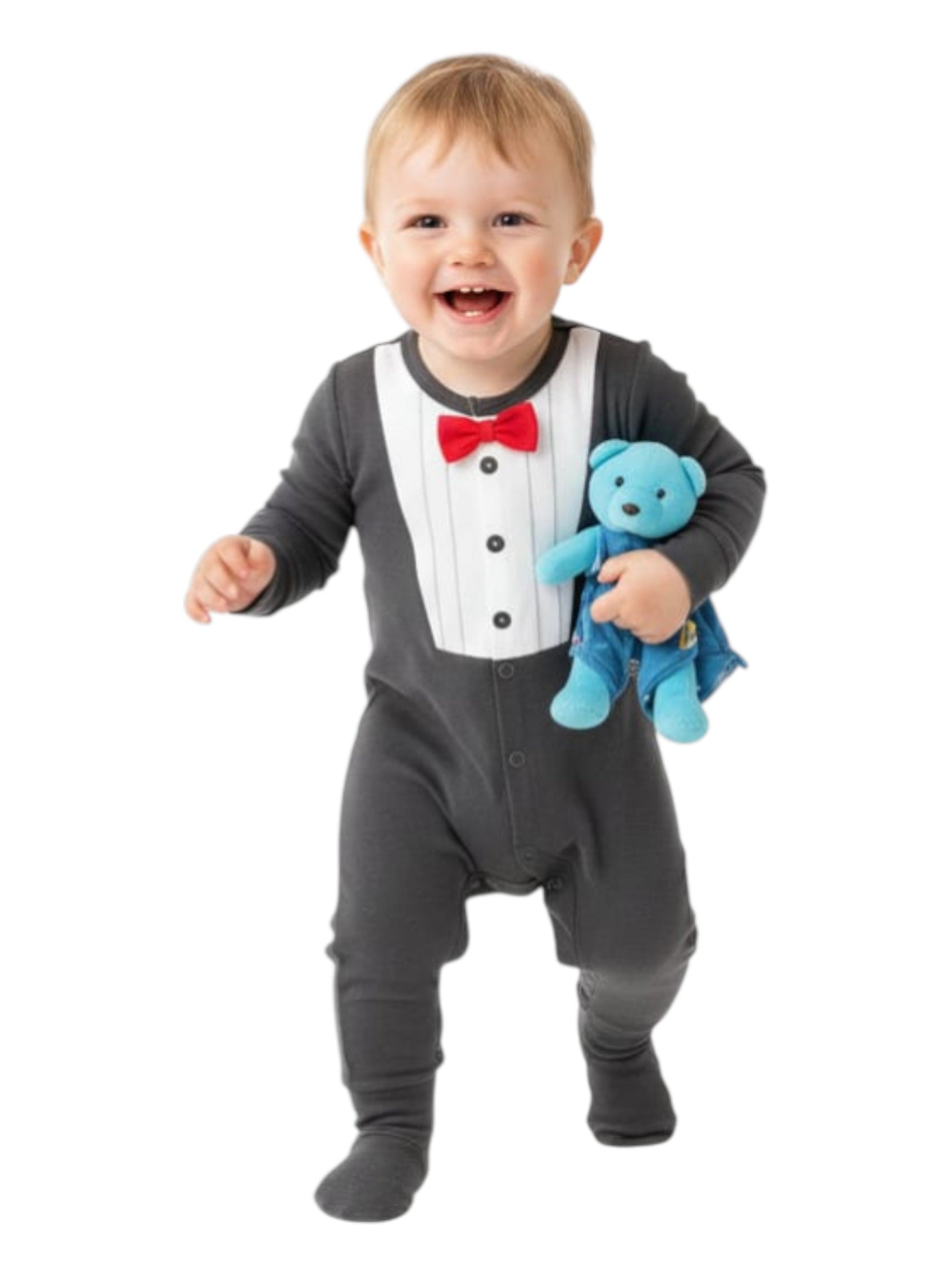 Kids Boy's Colorblocked  Jumpsuit,Grey