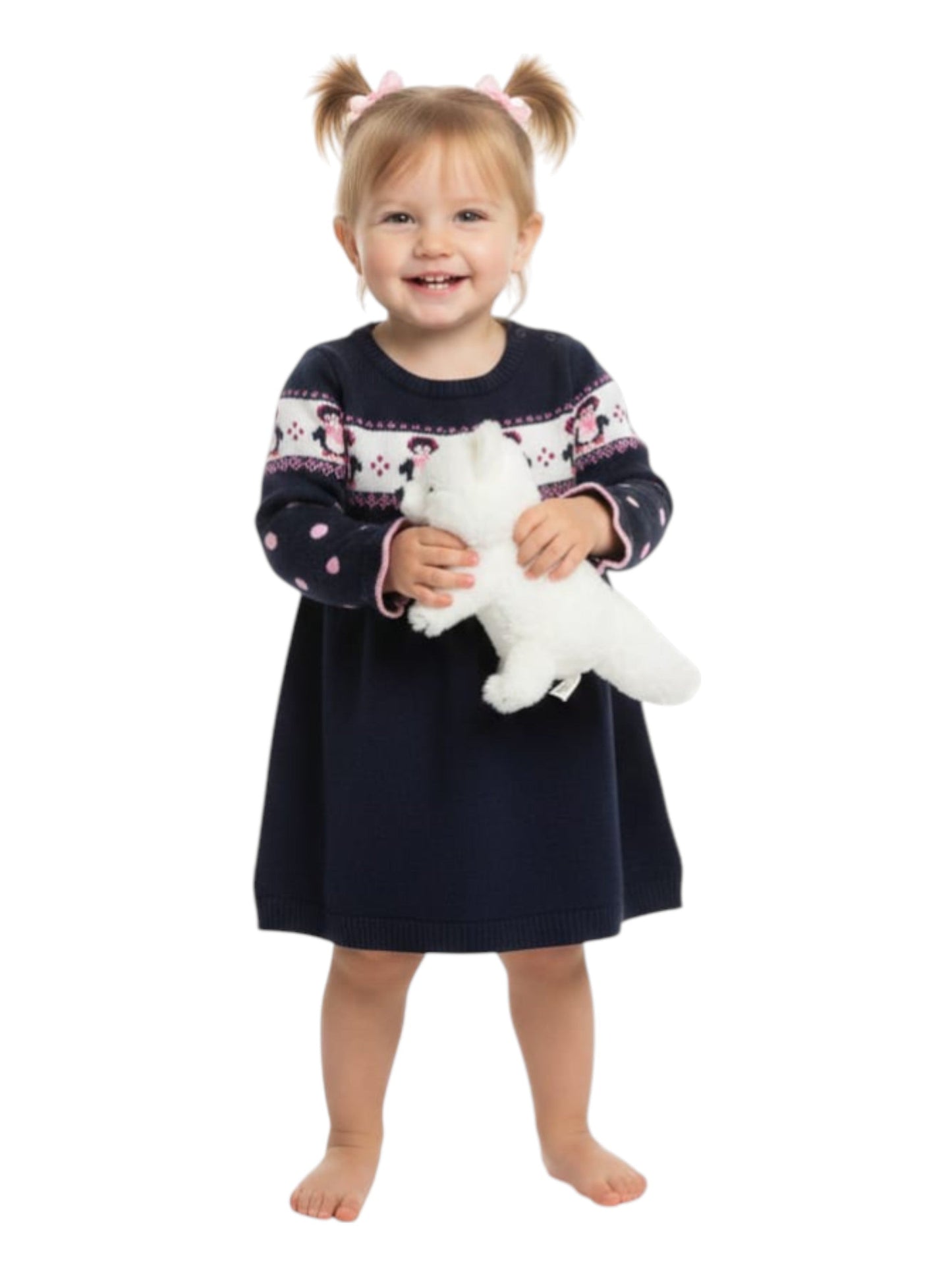 Kids Girl's Printed Dress,Navy