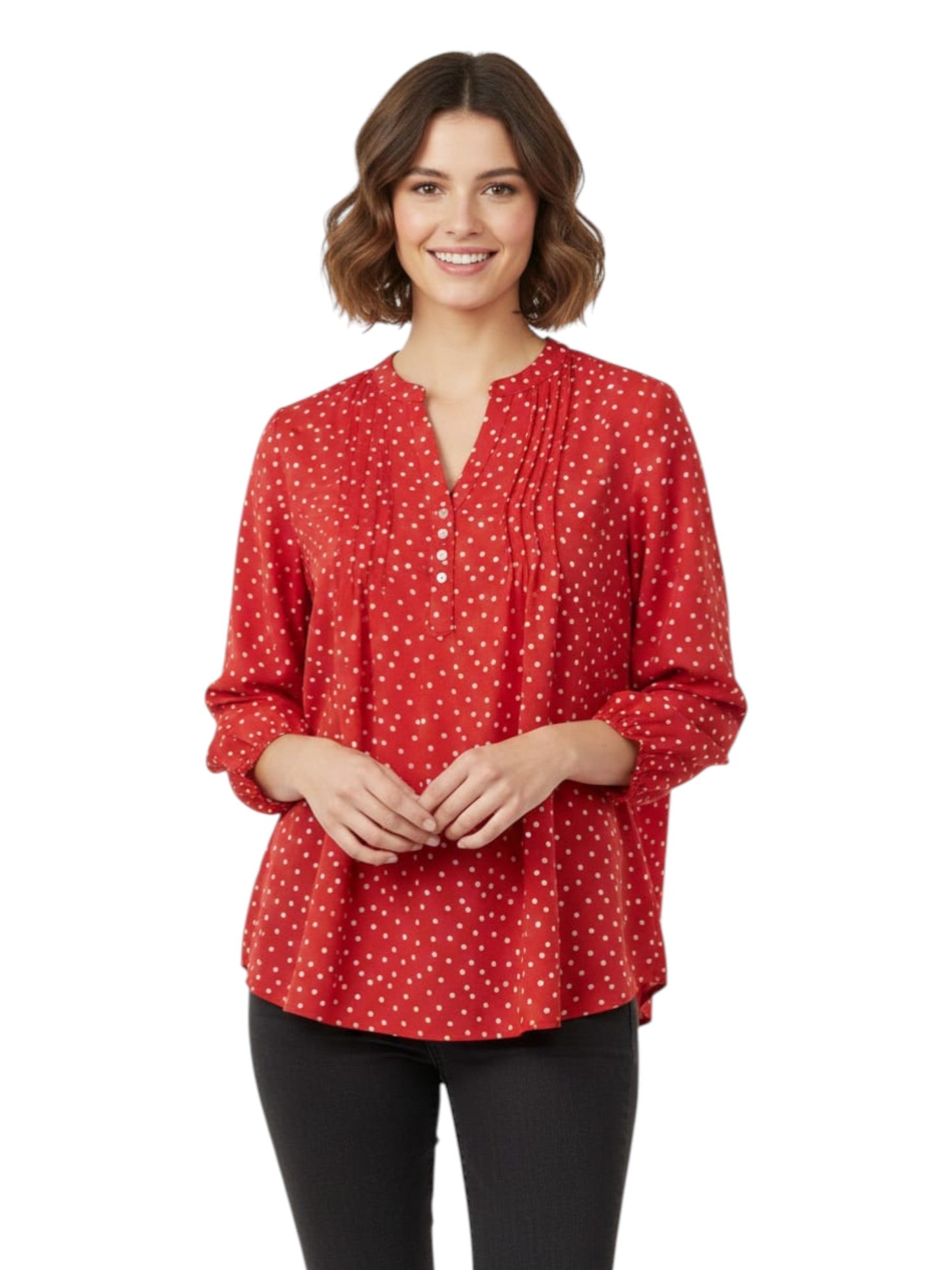 Women's Printed Top,Red