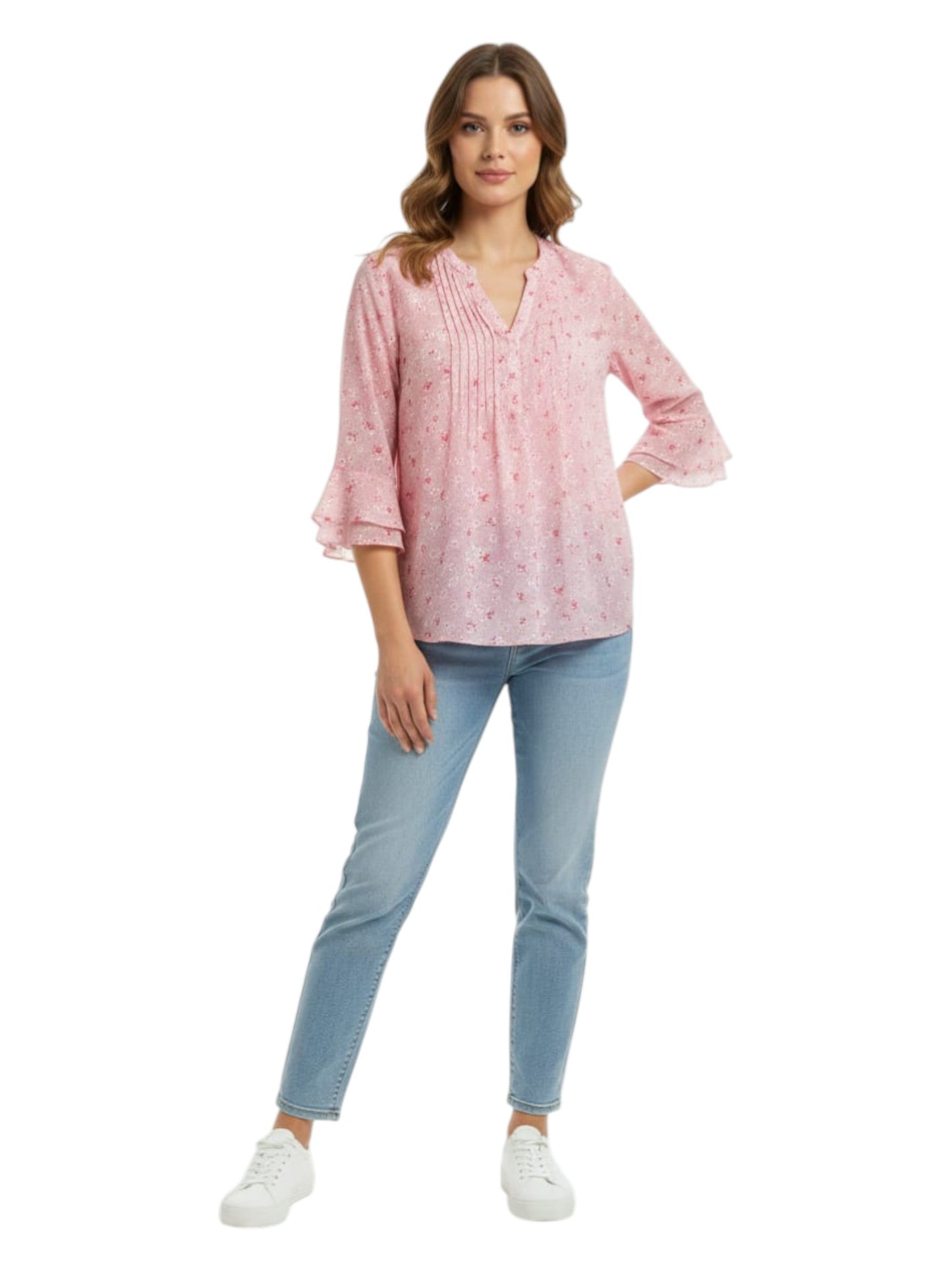 Women's Floral Printed Top,Pink