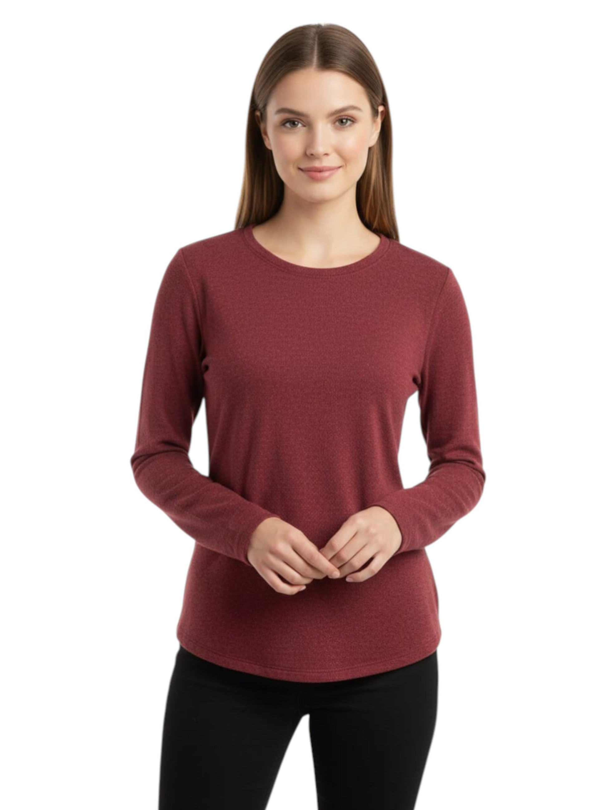 Women's Textured Sweaters,Light Burgundy