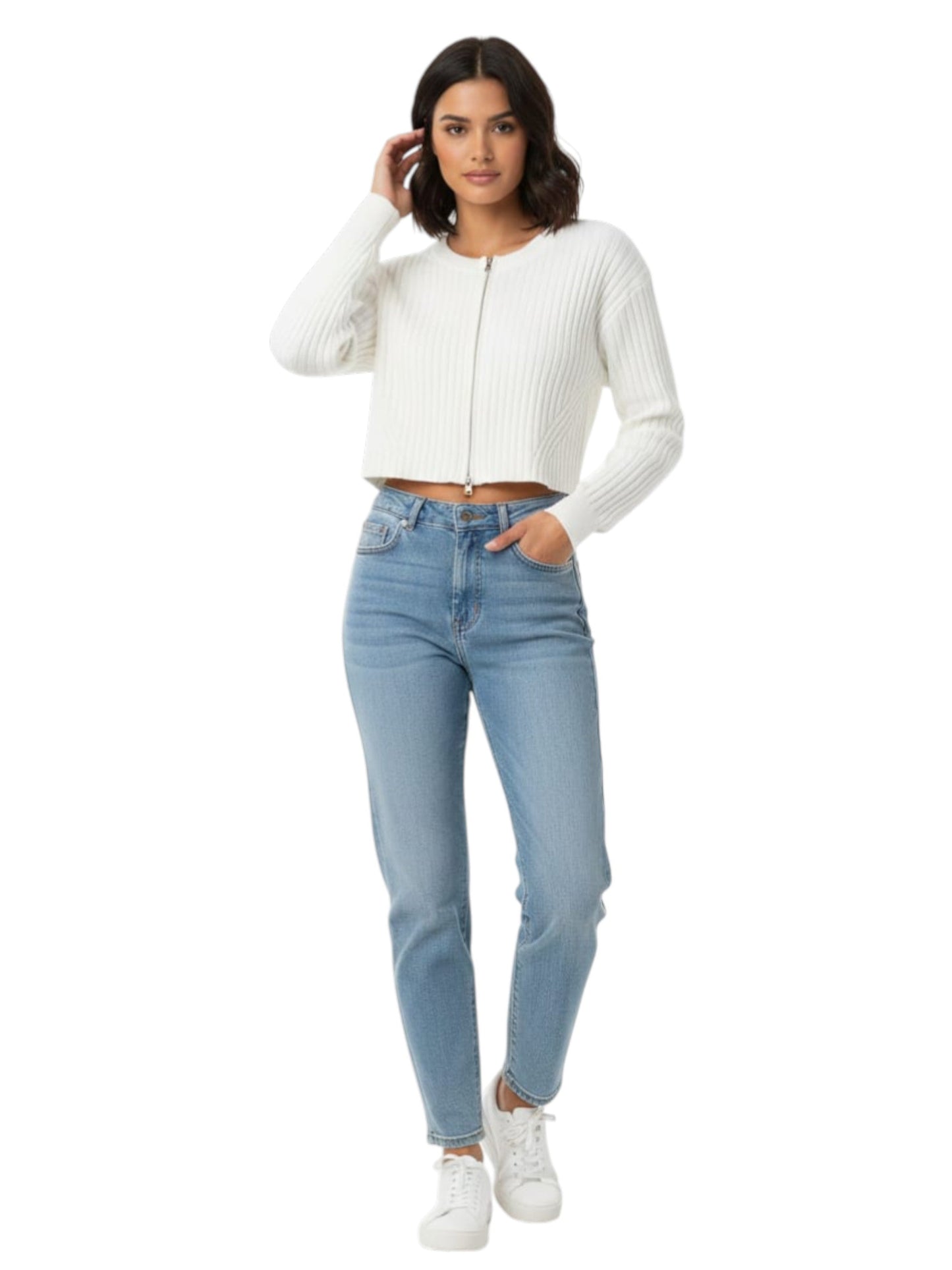 Women's Ribbed Top,White