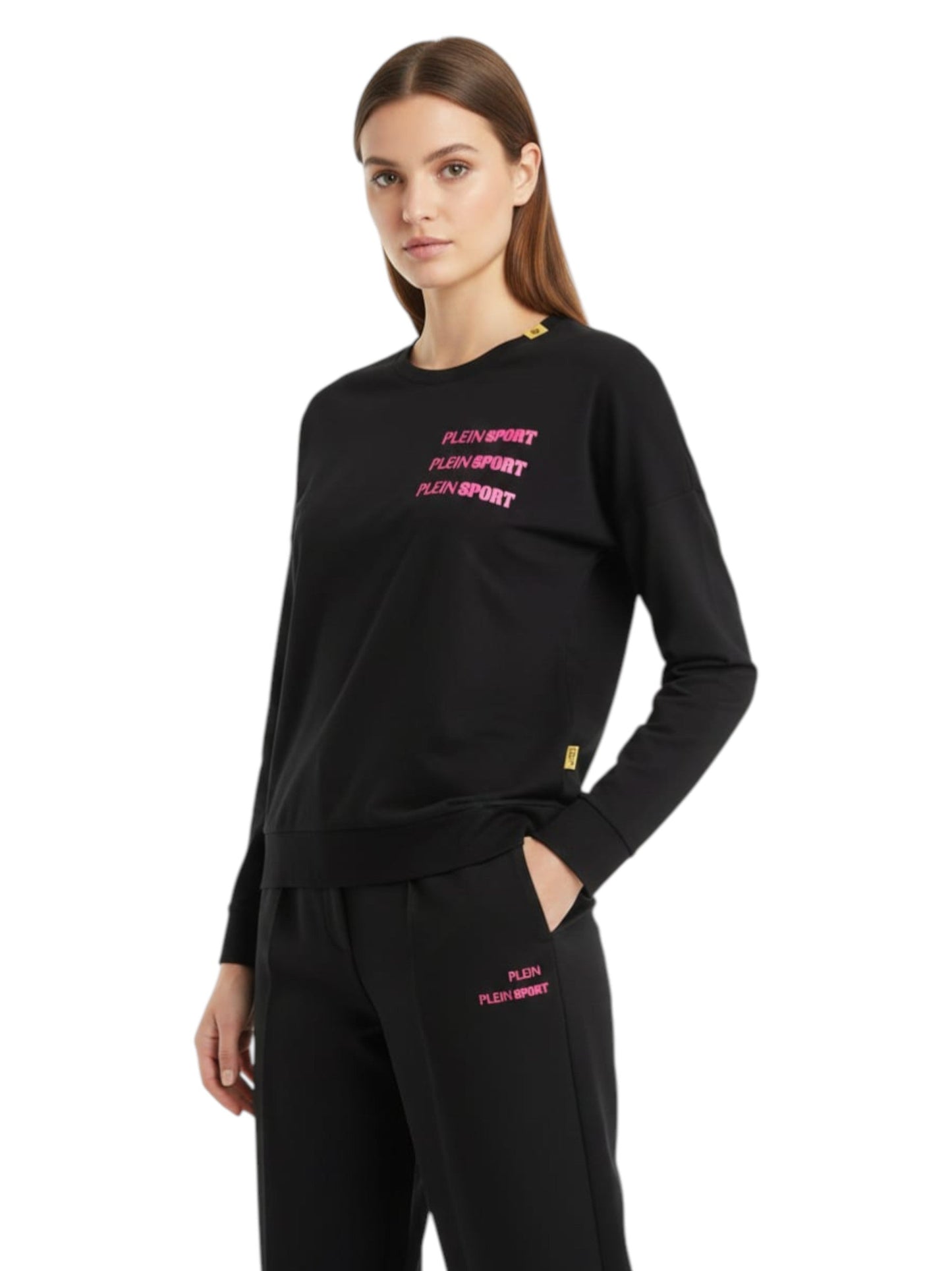 Women's Brand Logo Printed Swaeters,Black