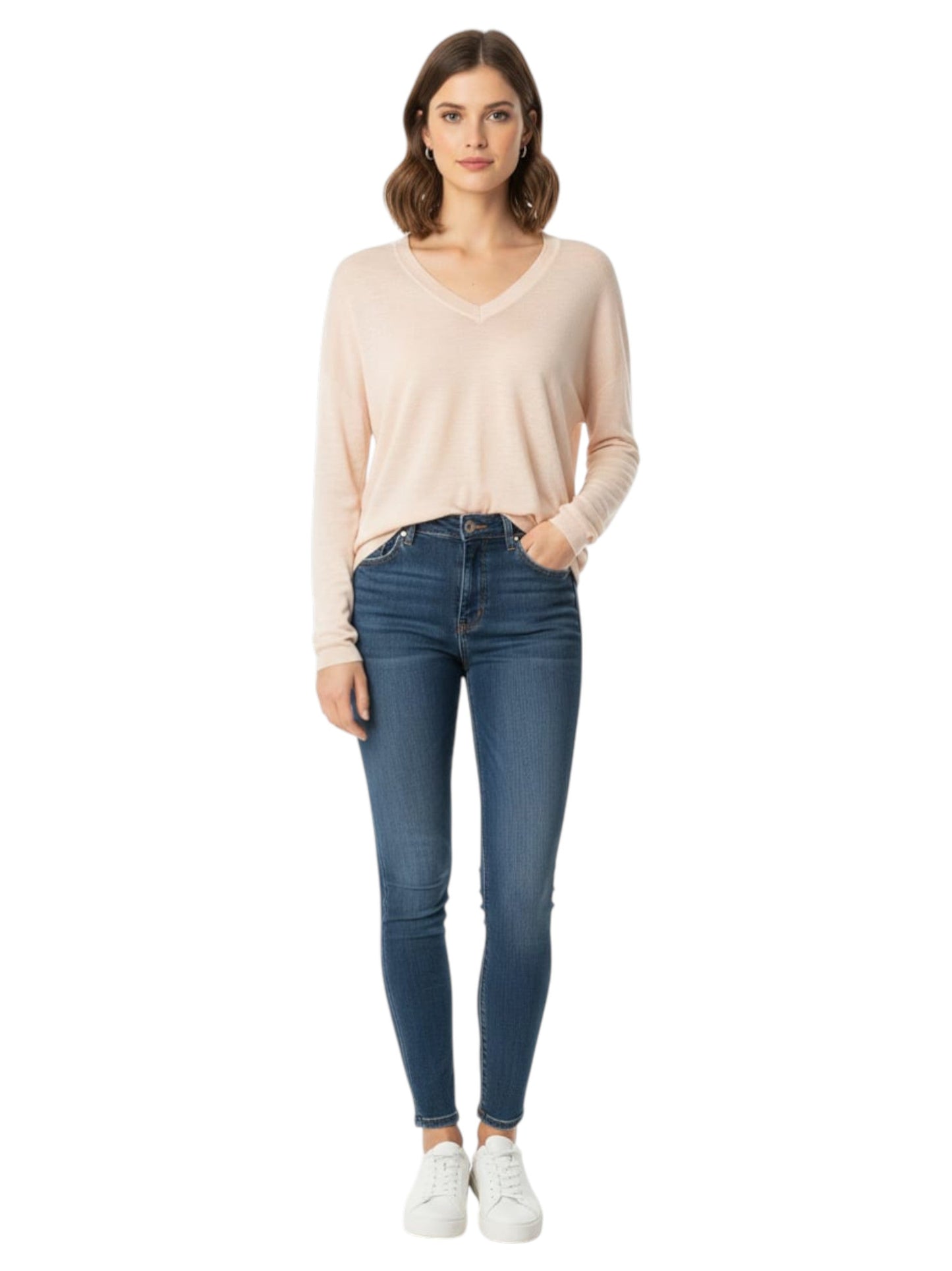Women's Plain Solid Top,Light Beige