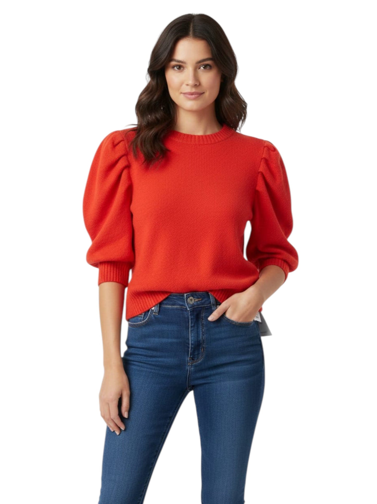 Women's Knitted Top,Orange