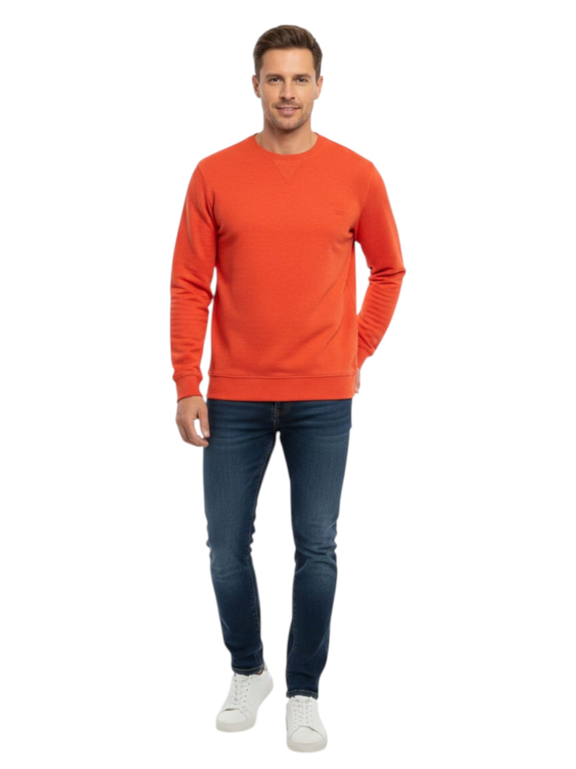 Men's Plain Solid Sweaters,Orange