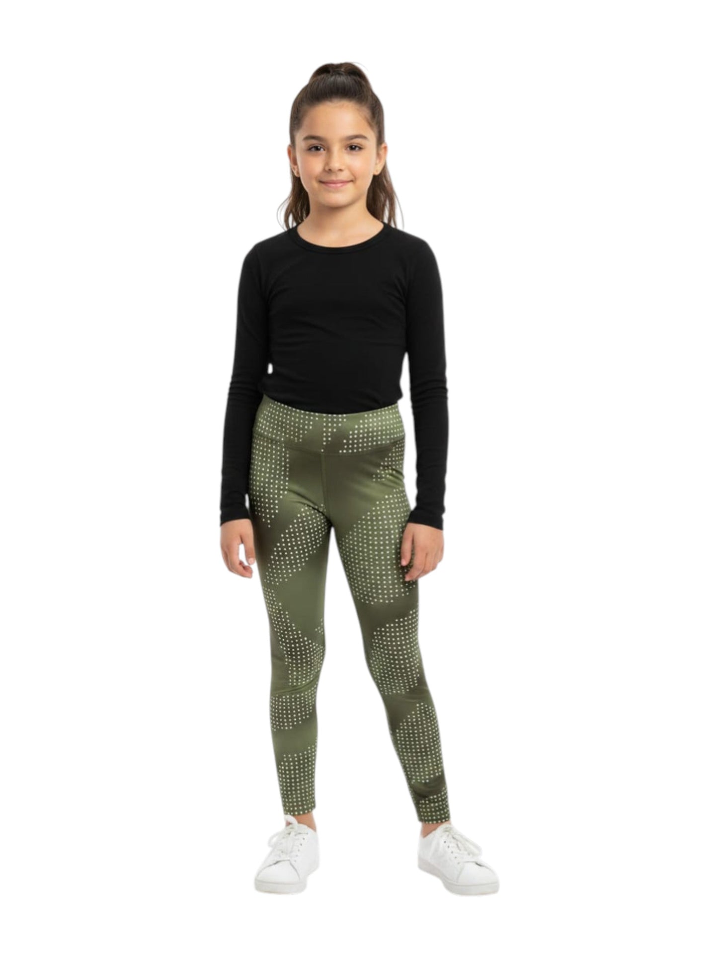 Kids Girl's Printed Legging,Green