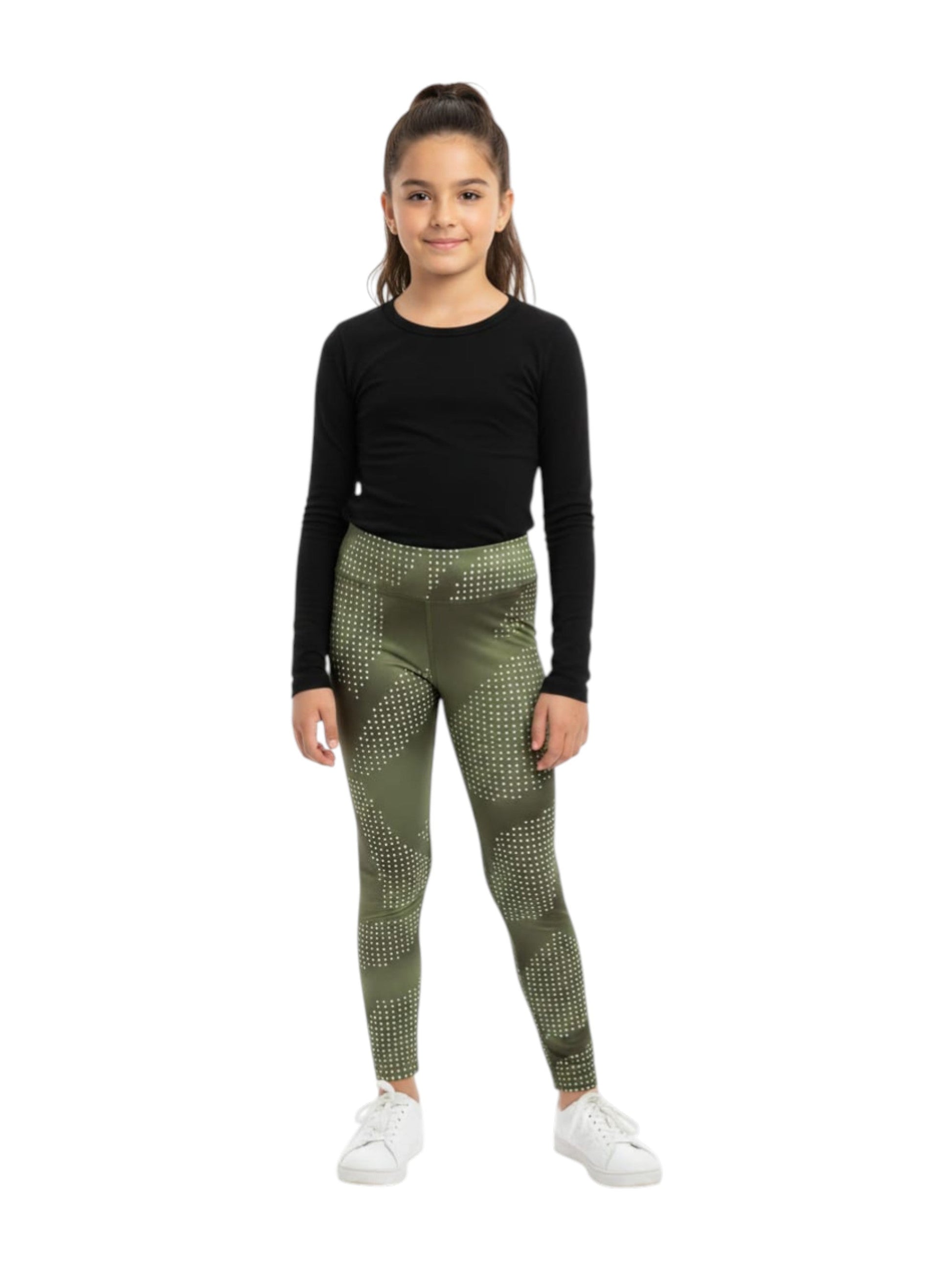 Kids Girl's Printed Legging,Green