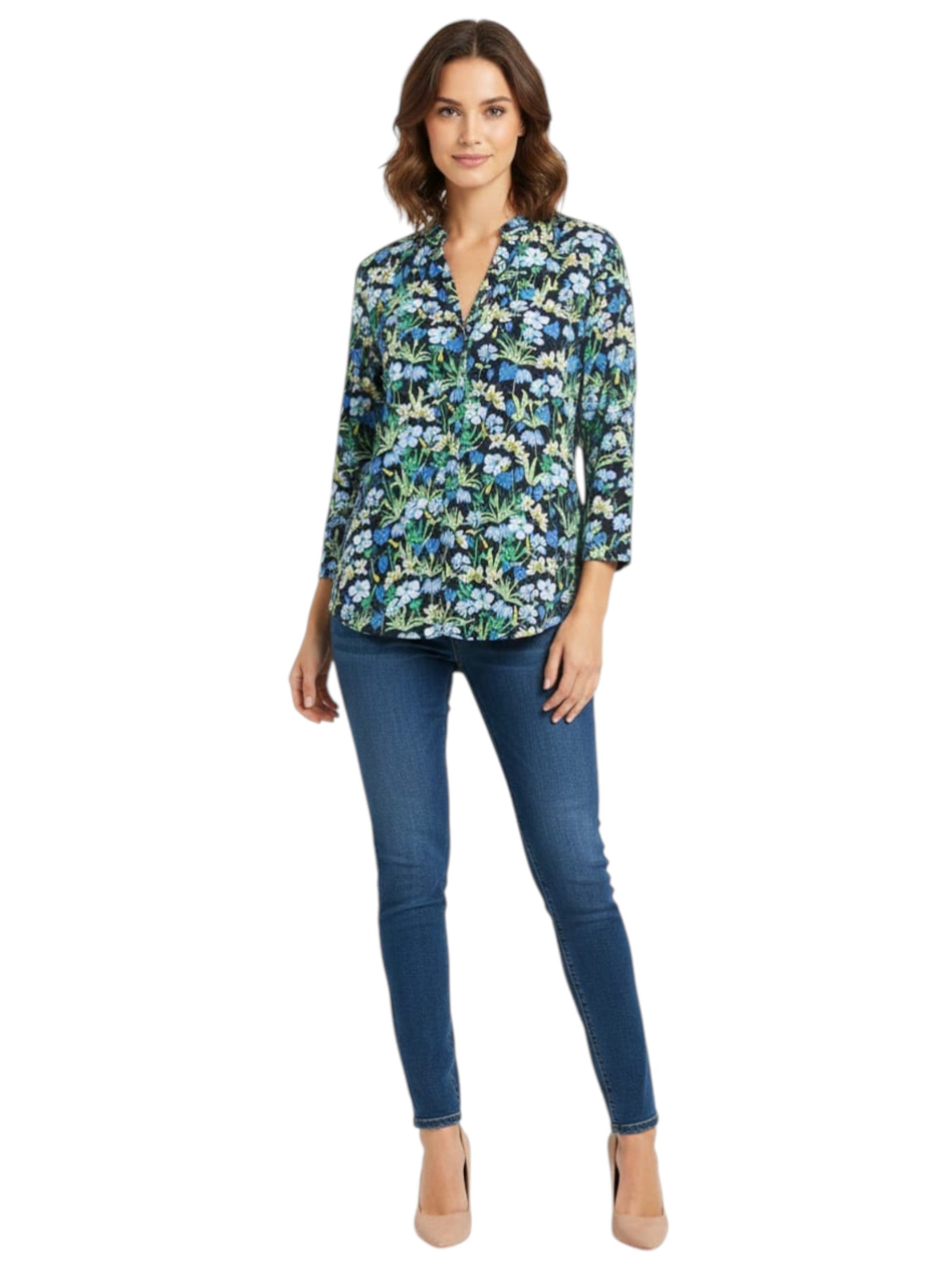 Women's Floral Printed Top,Multi