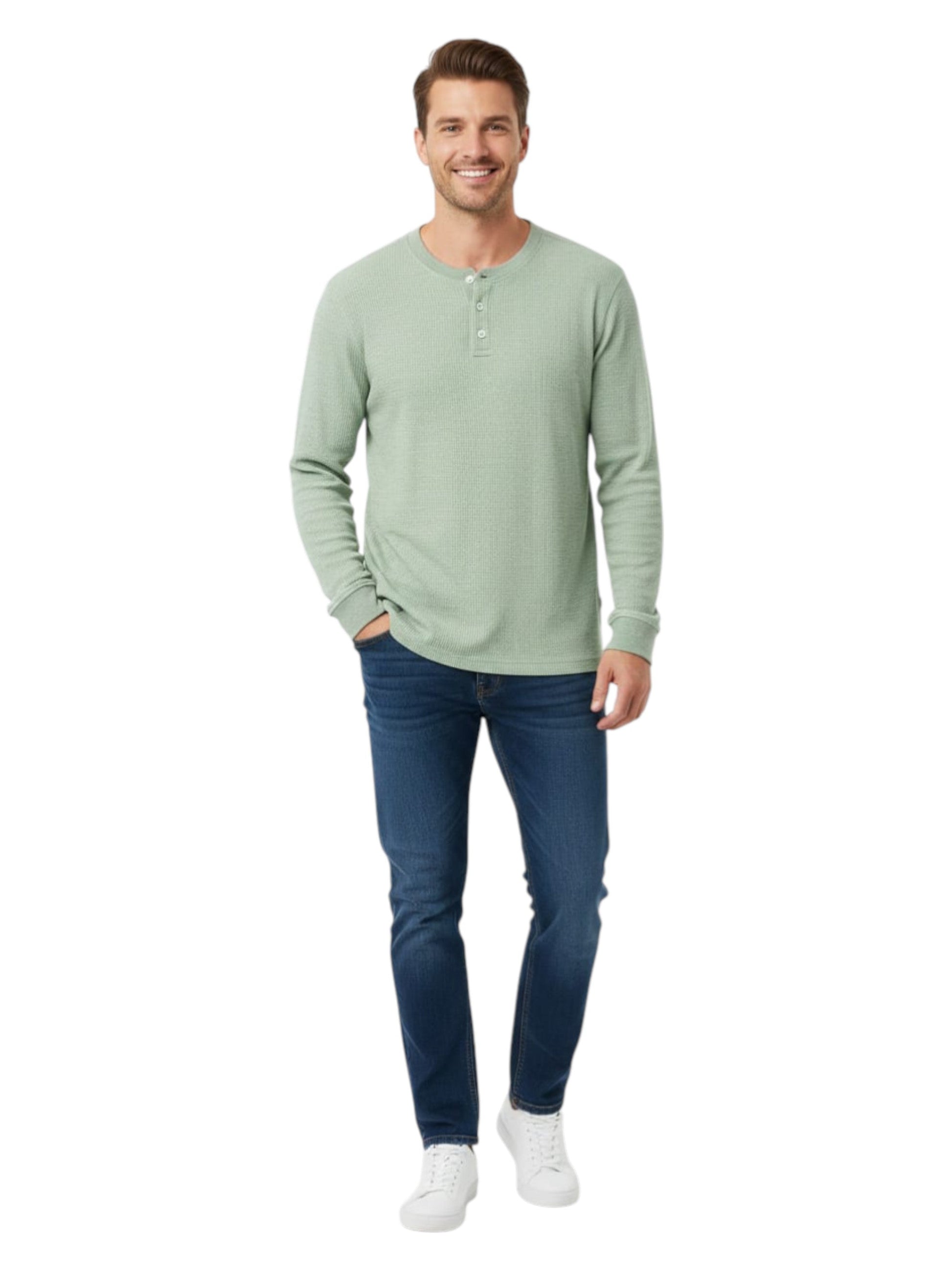 Men's Plain Solid Sweaters,Mint