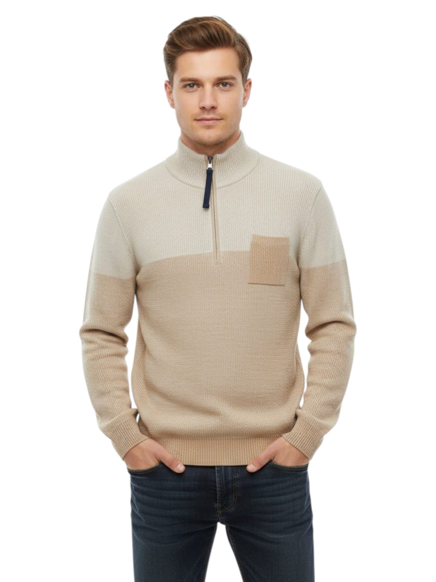 Men's Knitted Sweaters,Beige