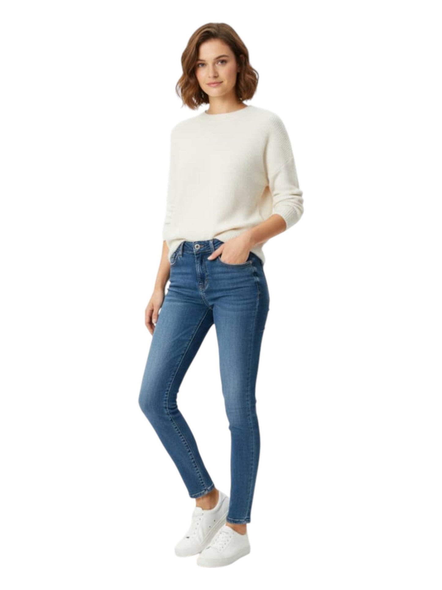 Women's Washed Jeans,Blue