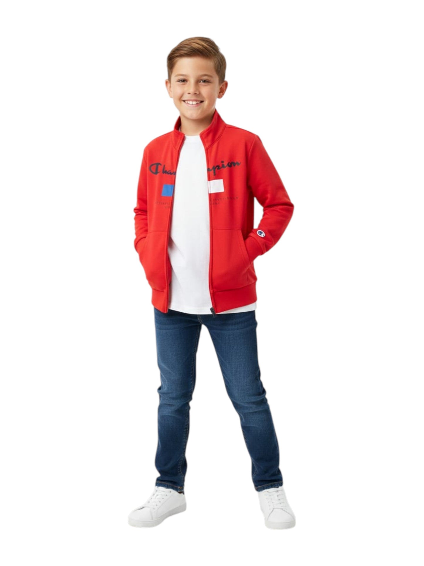 Kids Boy's Brand Logo Prinrted Sweaters,Red