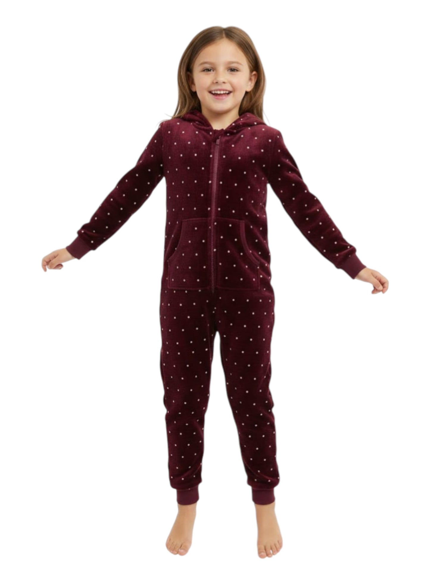 Kids Girl's Printed Jumpsuit,Dark purple