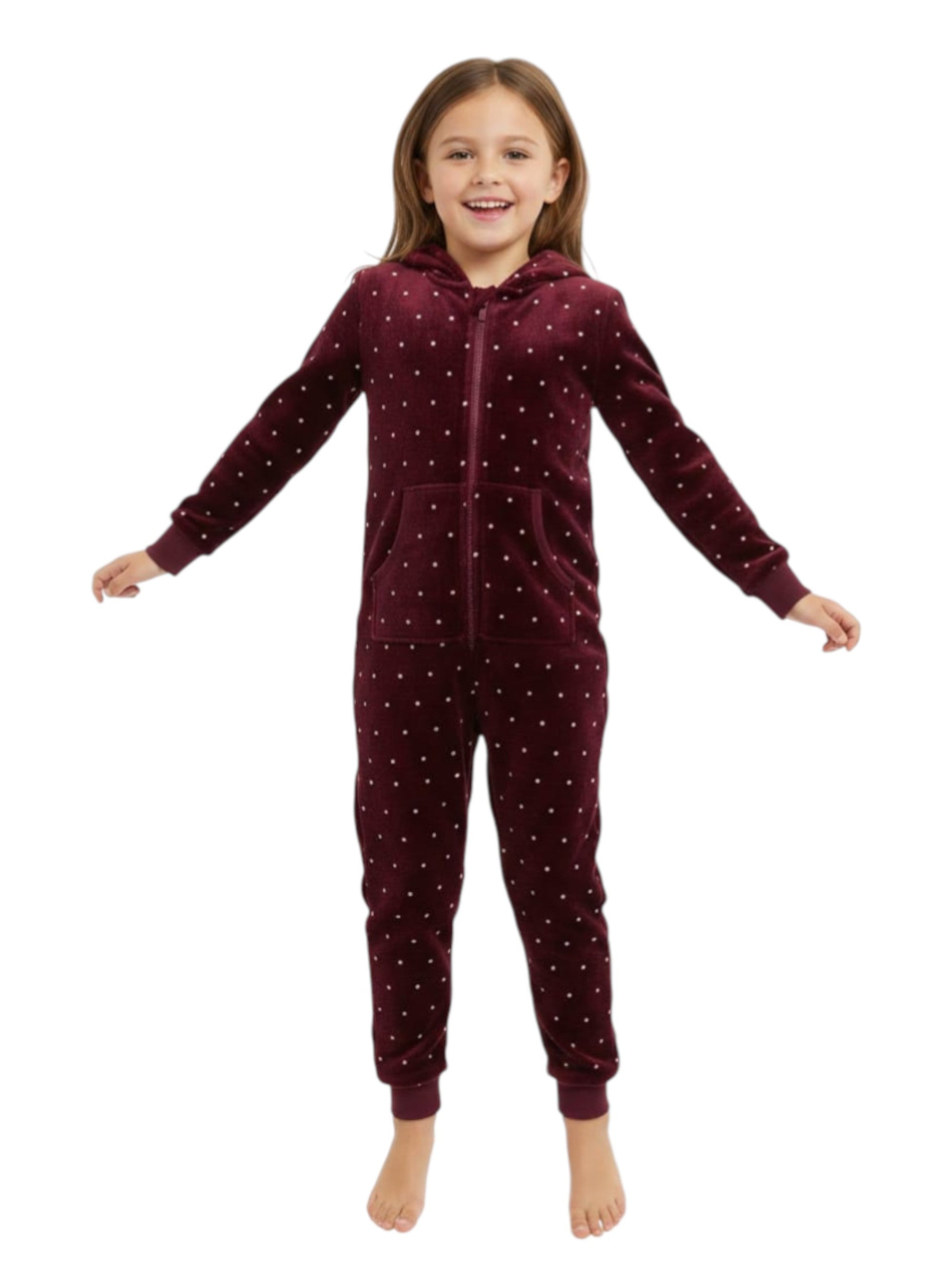 Kids Girl's Printed Jumpsuit,Dark purple