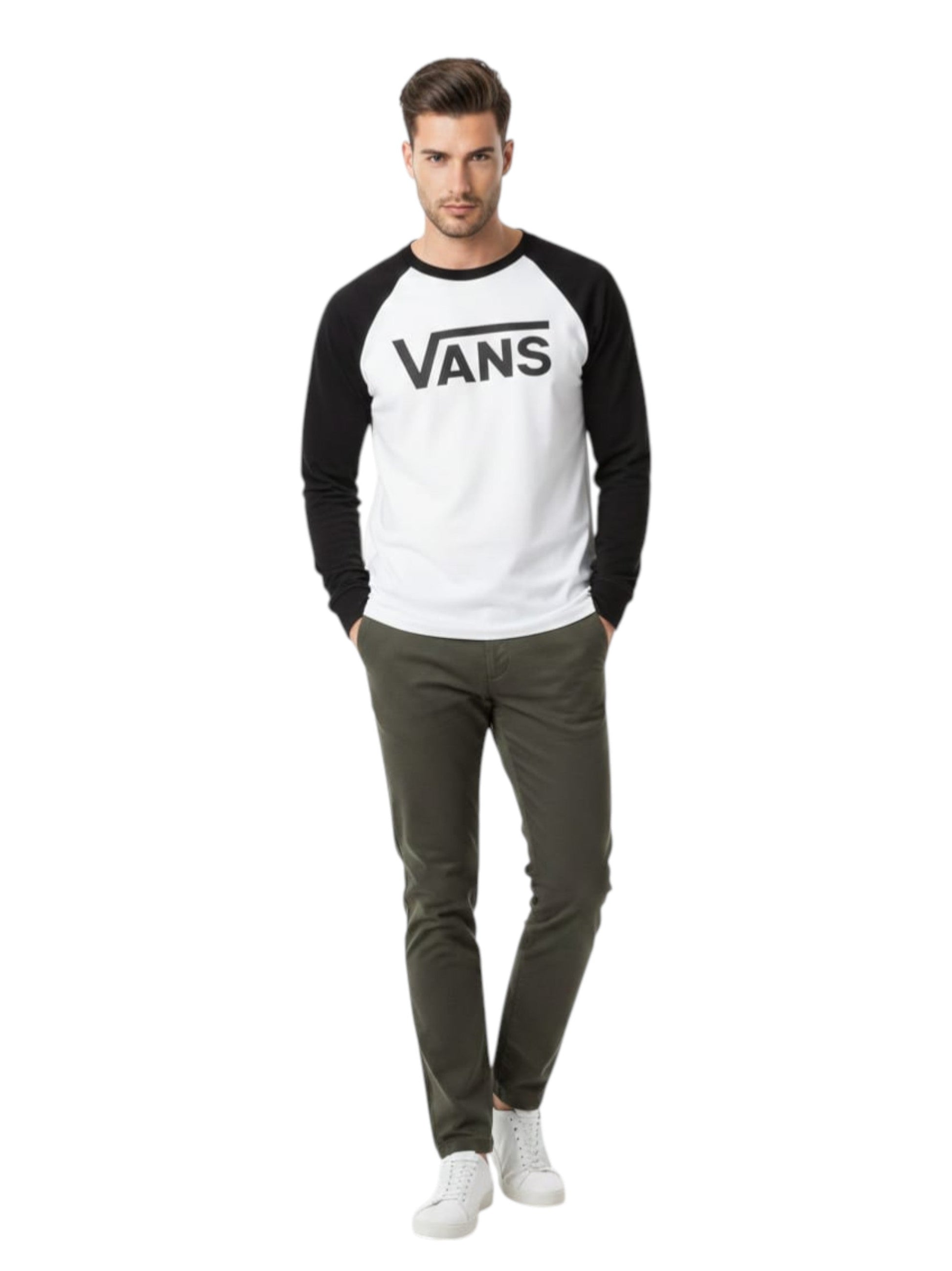 Men's Brand logo Printed Top, White