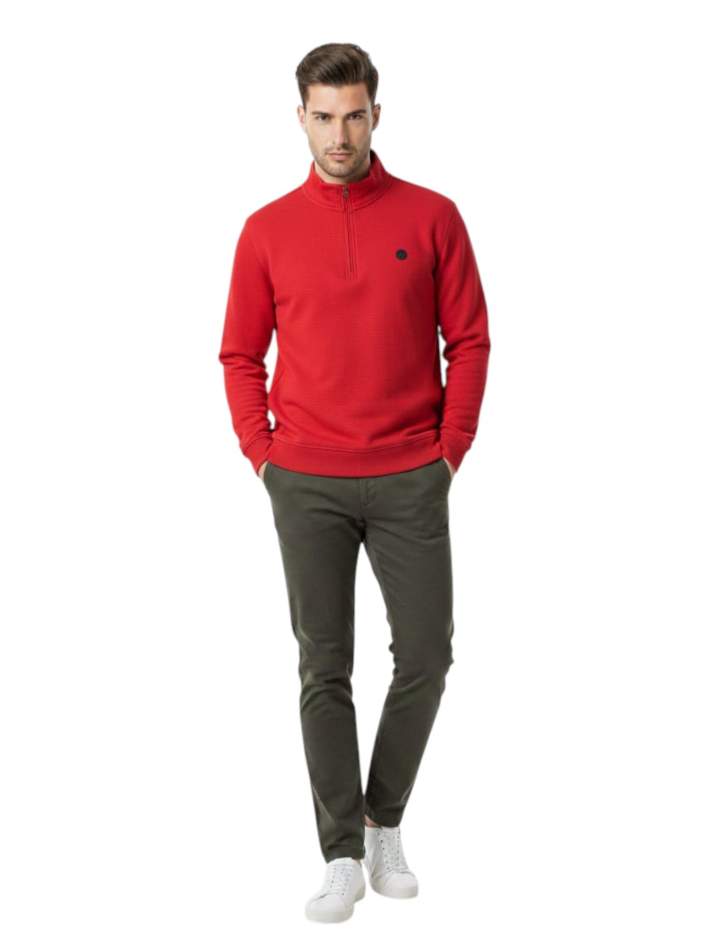 Men's Plain Solid Sweaters,Brick