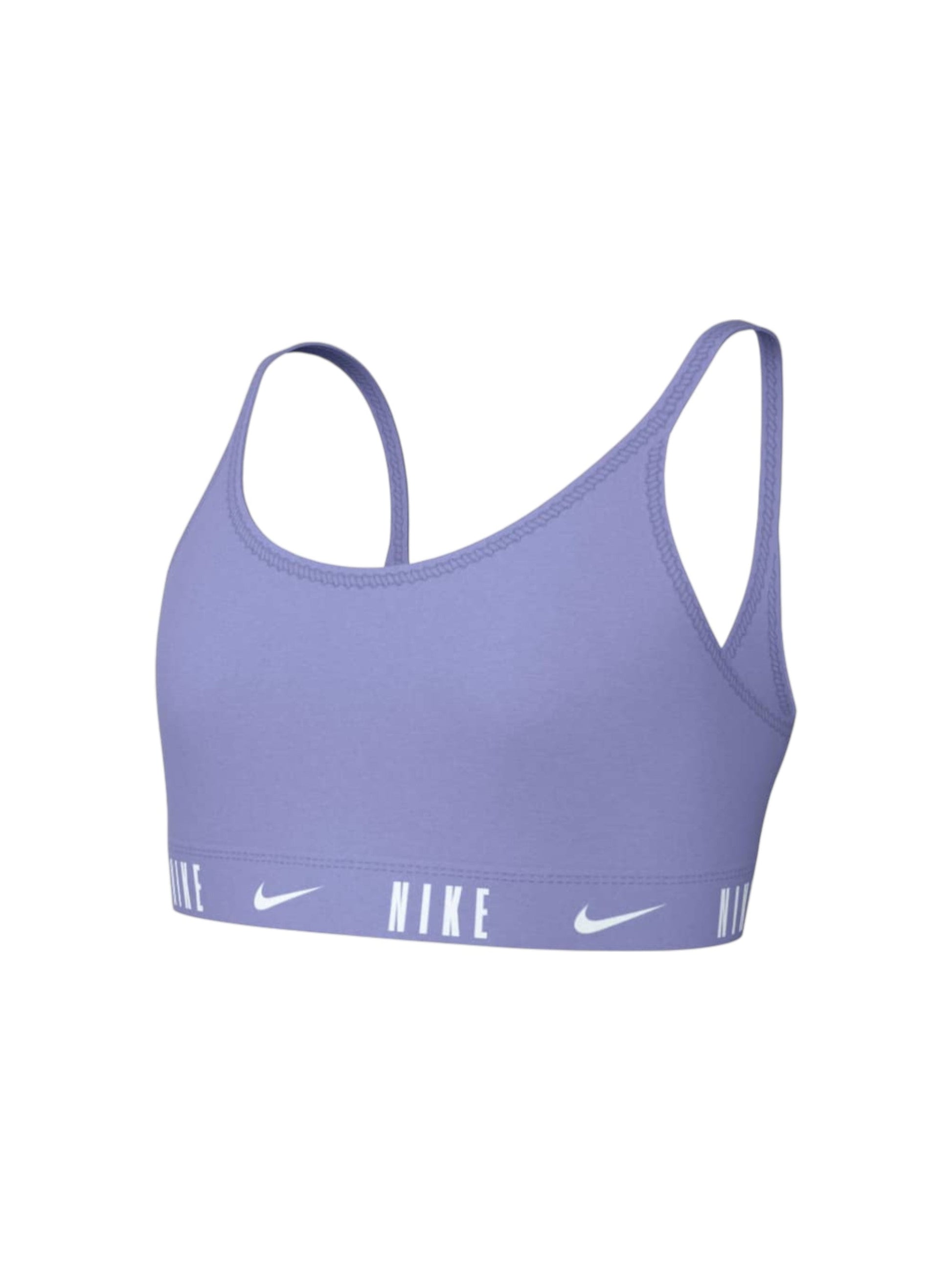 Kids Girl's Brand Logo Printed Sport Bra,Light Purple