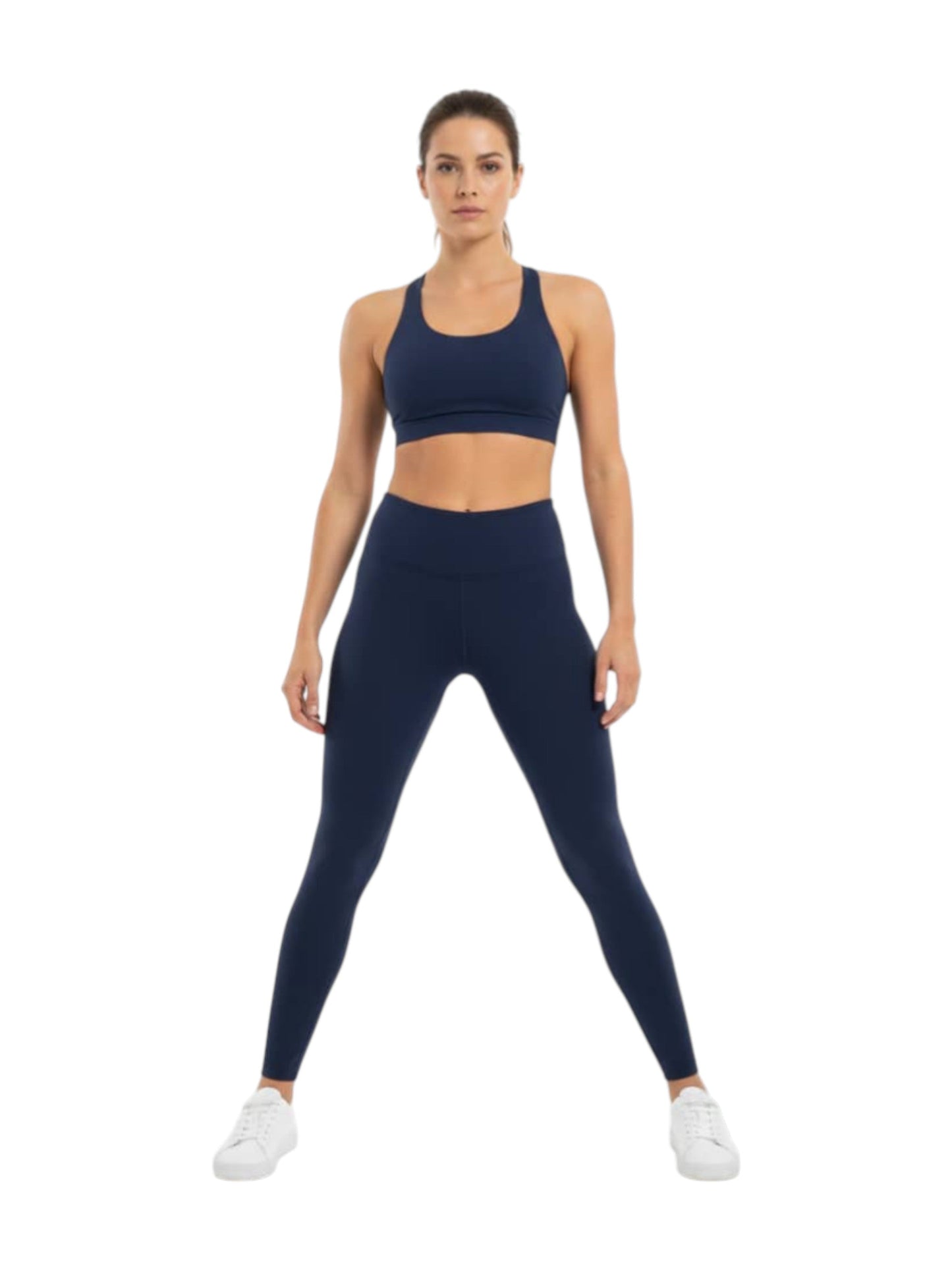 Women's Plain Solid Legging,Navy