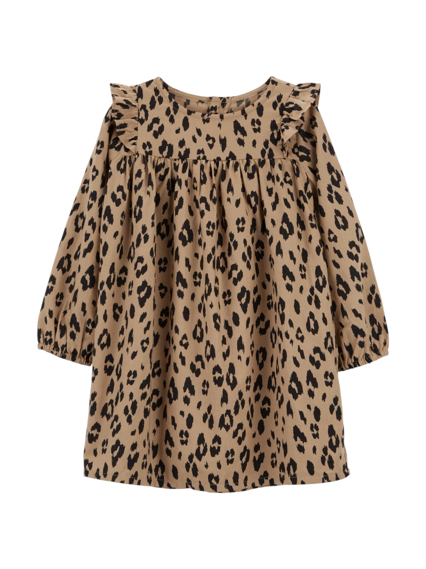 Kids Girl's Printed Dress,Light Brown