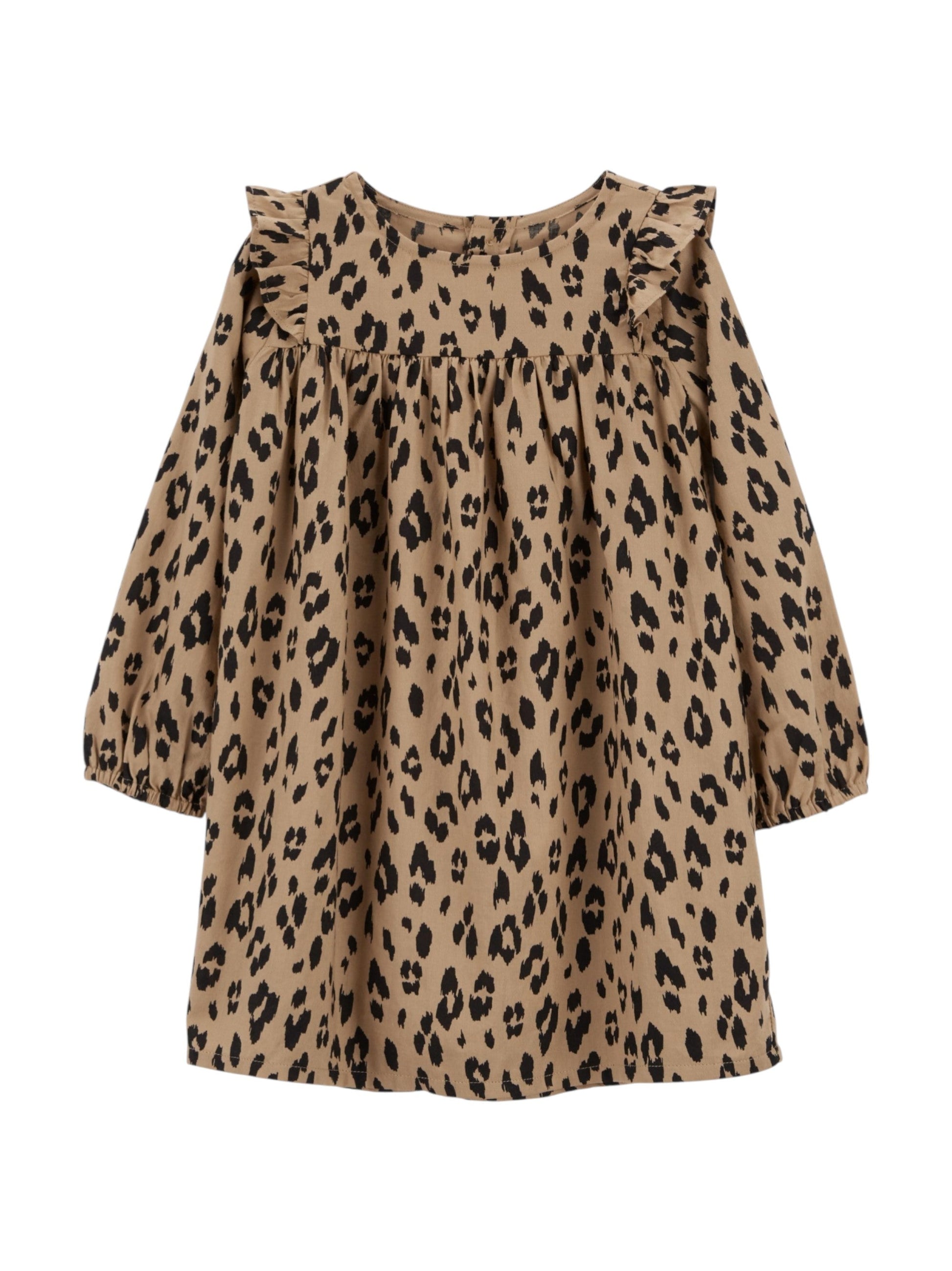 Kids Girl's Printed Dress,Light Brown