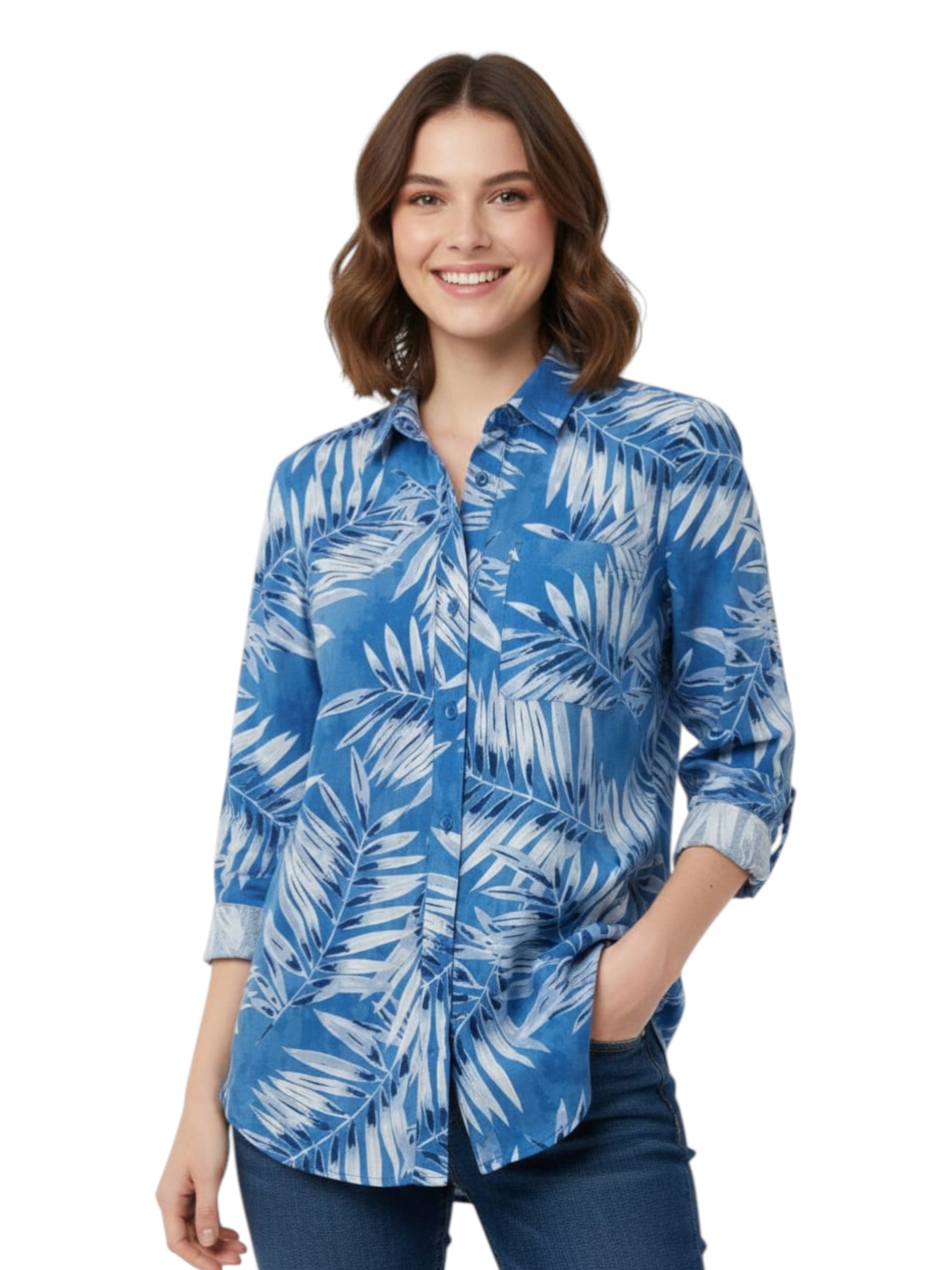 Women's Printed Chemise,Blue