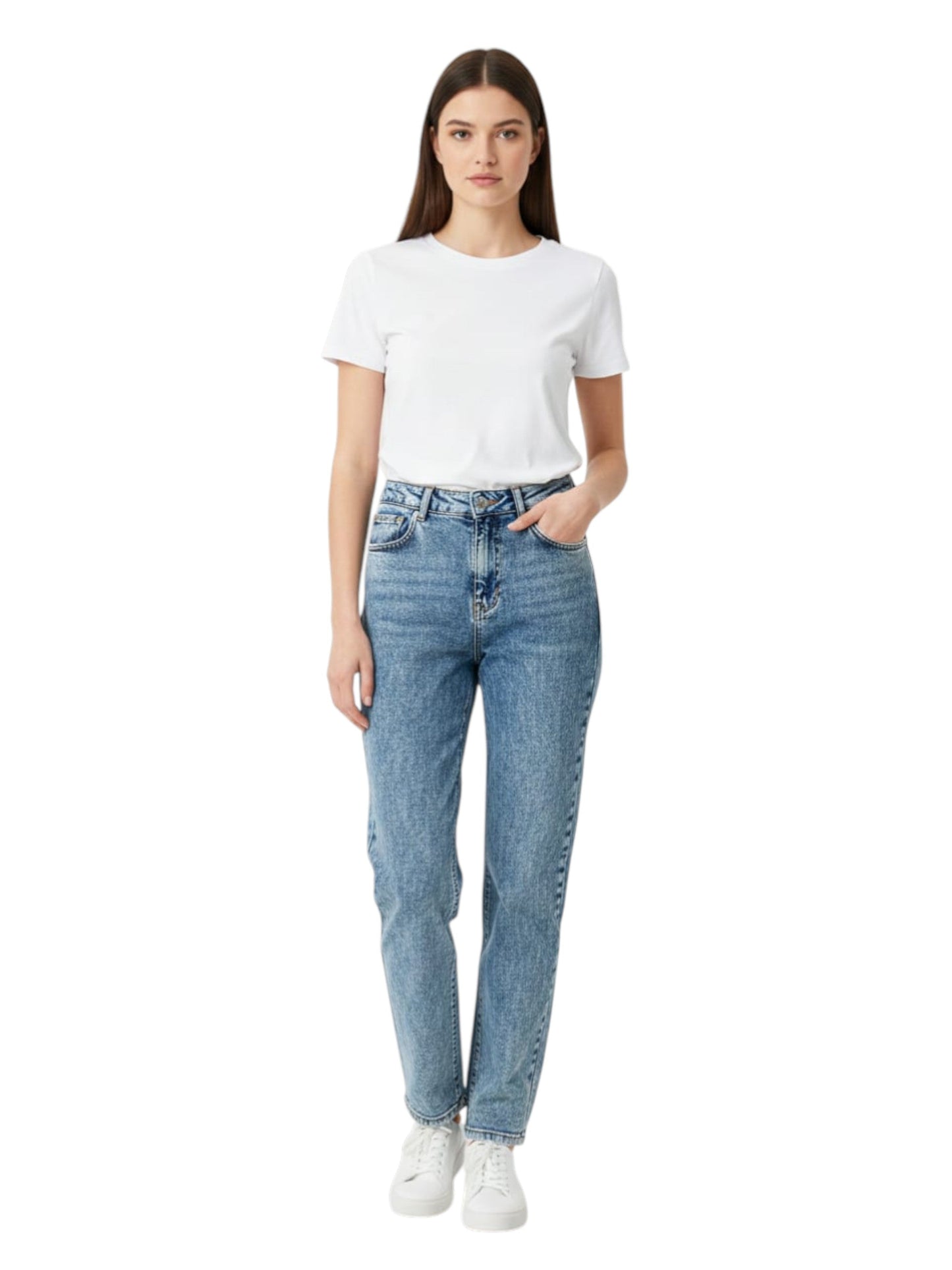 Women's Washed Heart Pocket Back Jeans,Light Blue