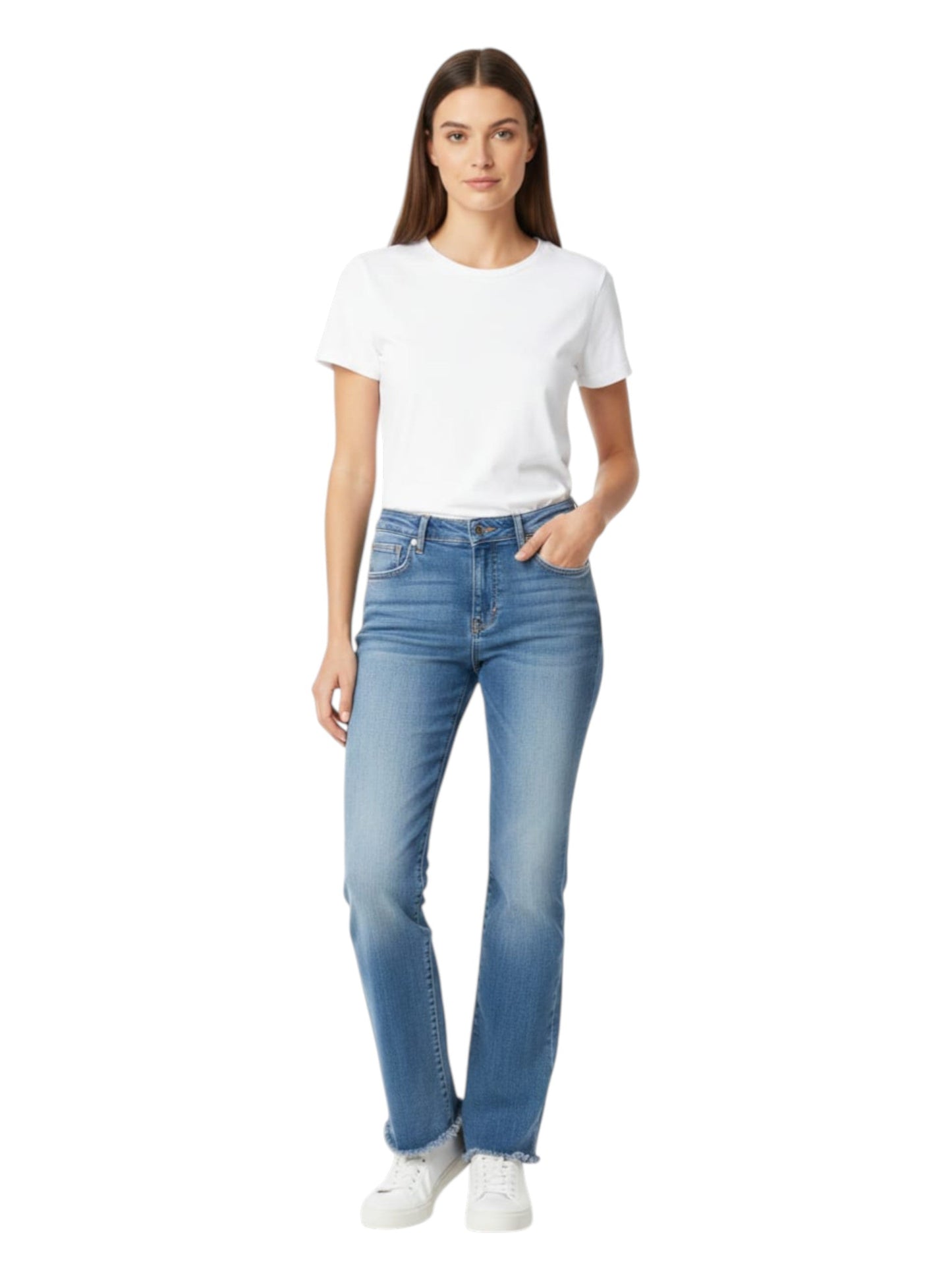 Women's Washed Jeans,Light Blue