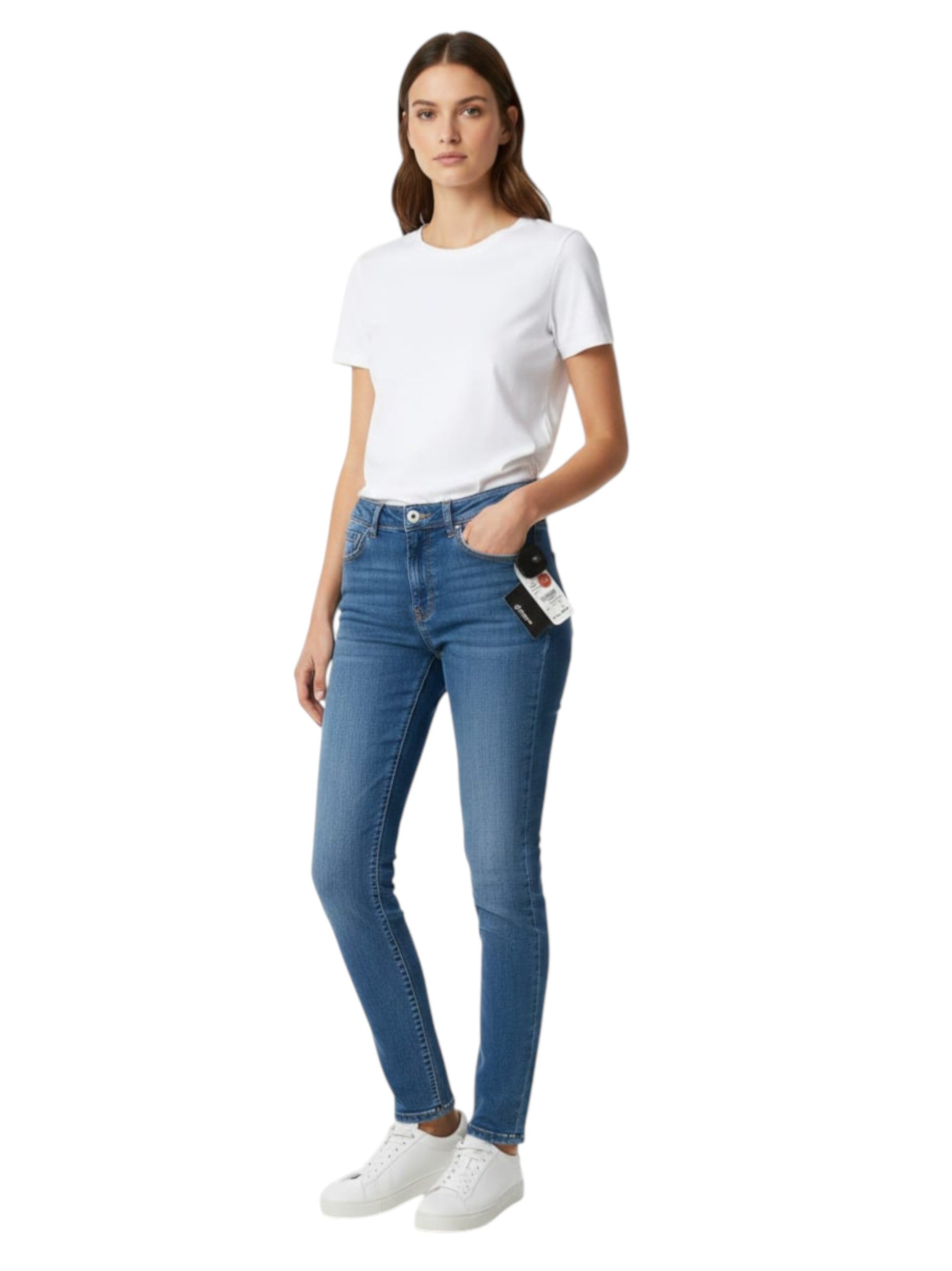 Women's Washed Jeans,Light Blue