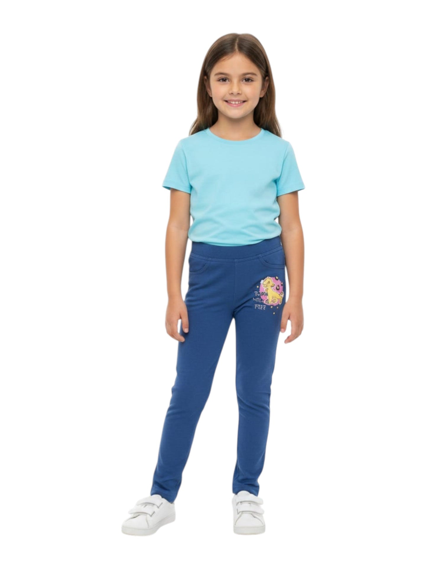 Kids Girl's Printed Pant,Navy