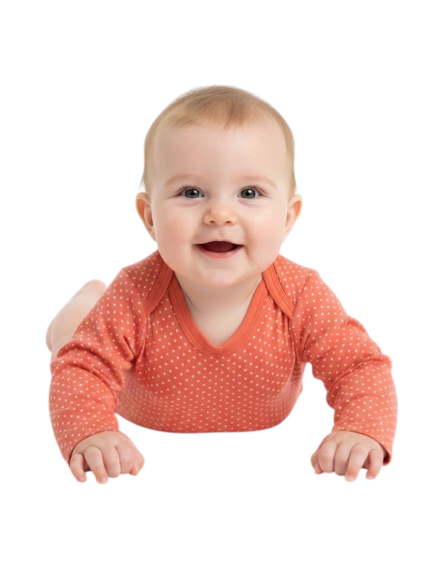Kids Girl's Printed Bodysuits,Dark Coral