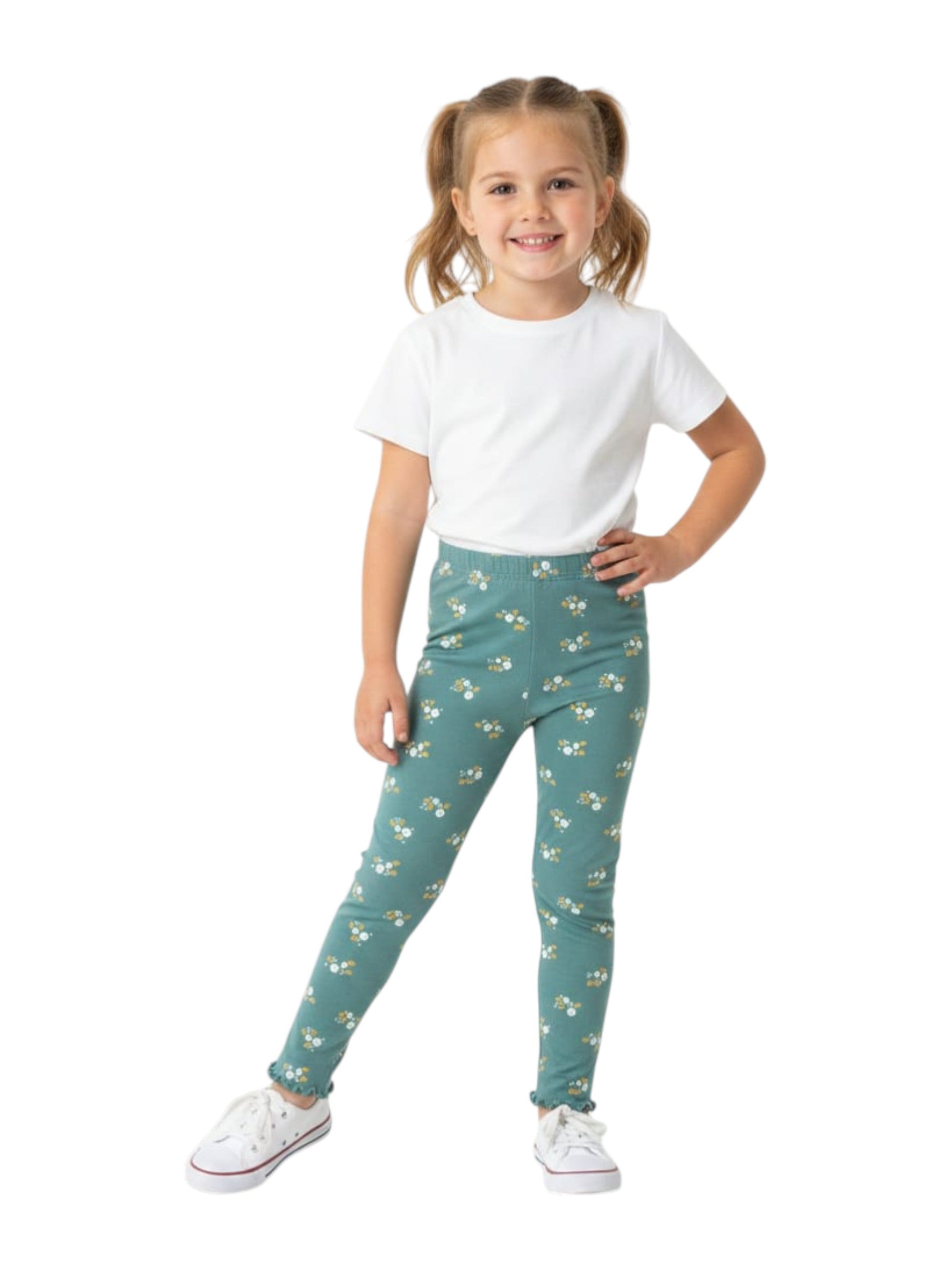 Kids Girl's Printed Pant,Green