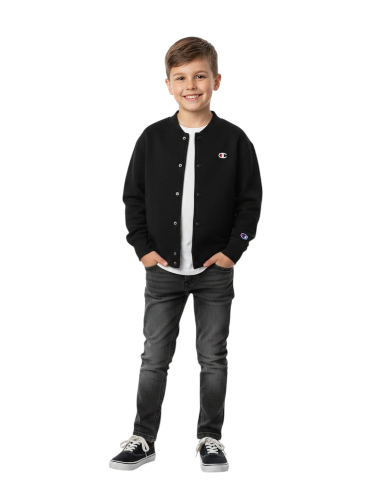 Kids Boy's Plain Sweaters,Black