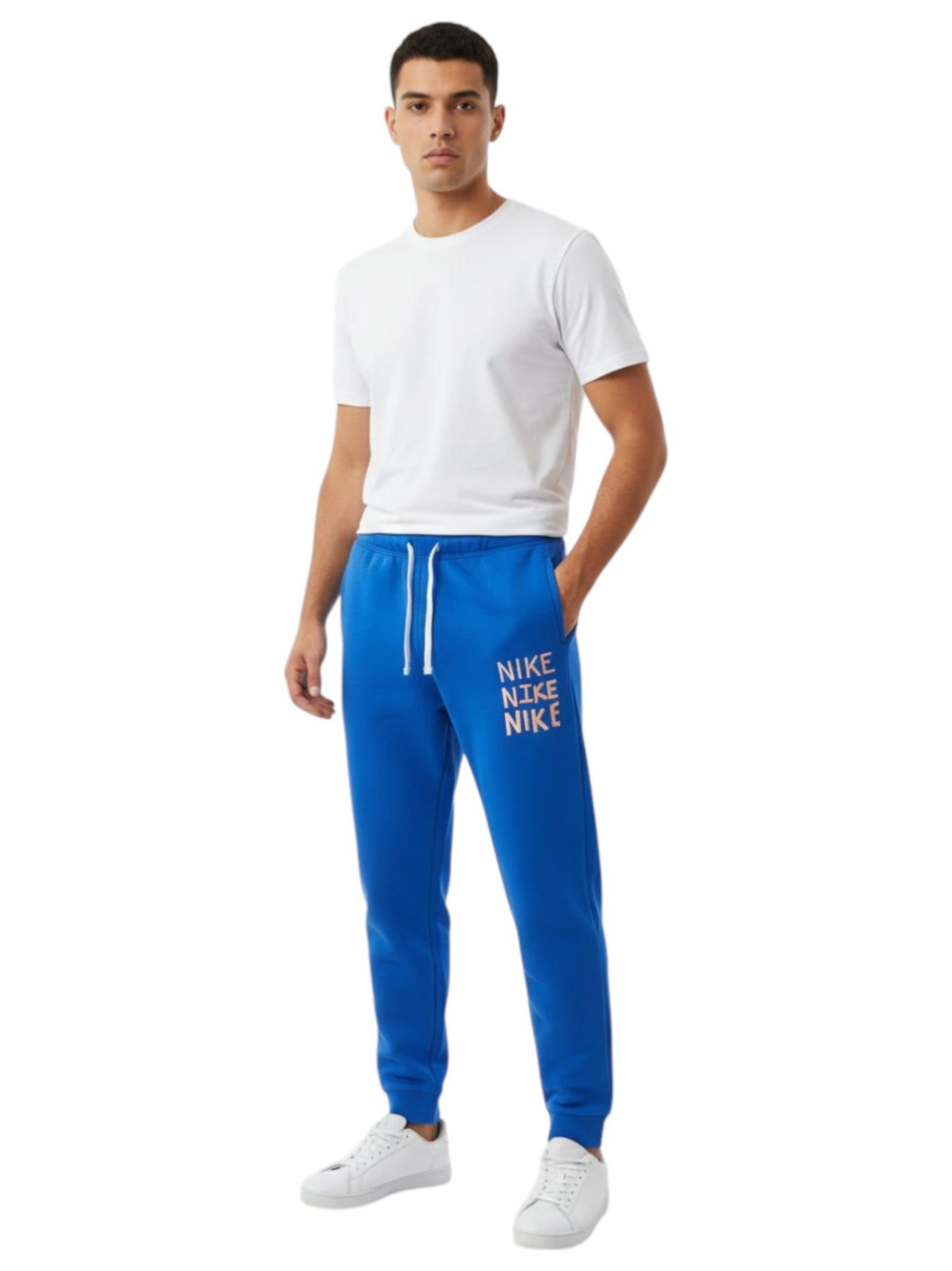 Men's Brand Logo Printed Pant,Blue