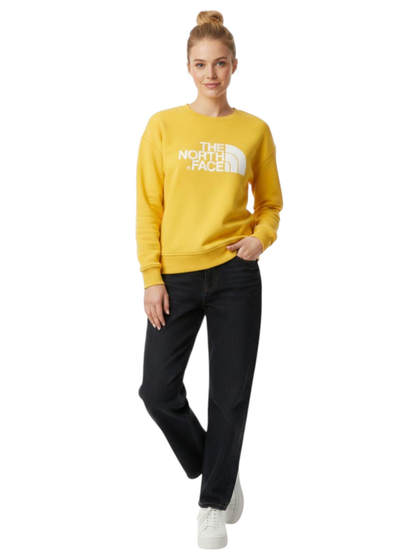 Women's Brand Logo Printed Sweaters,Yellow
