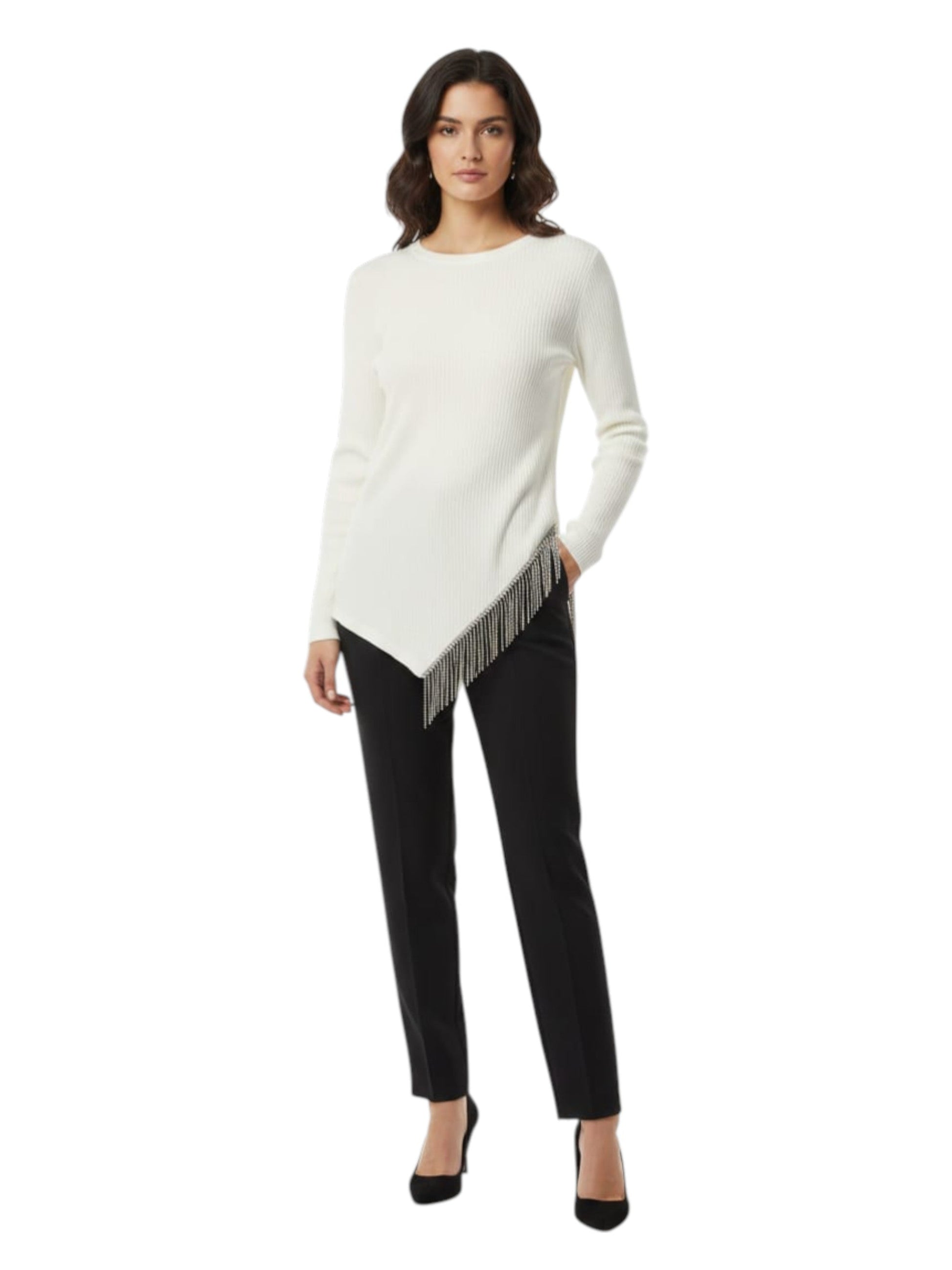 Women's Ribbed Top,Off White