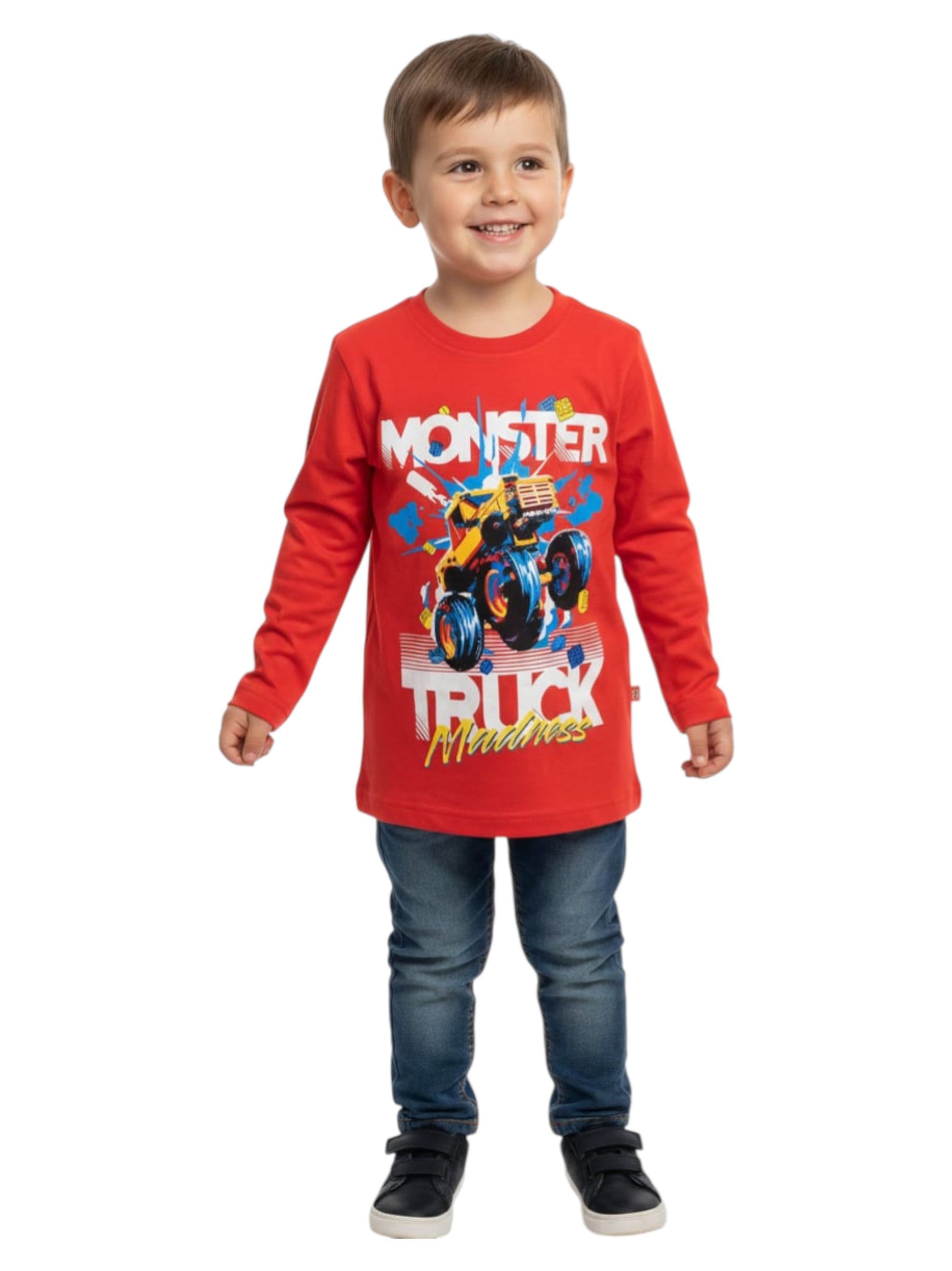 Kids Boy's Printed Top,Red