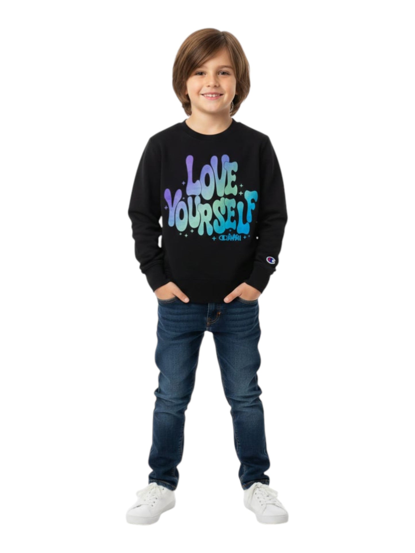 Kids Boy's Printed Sweaters,Black