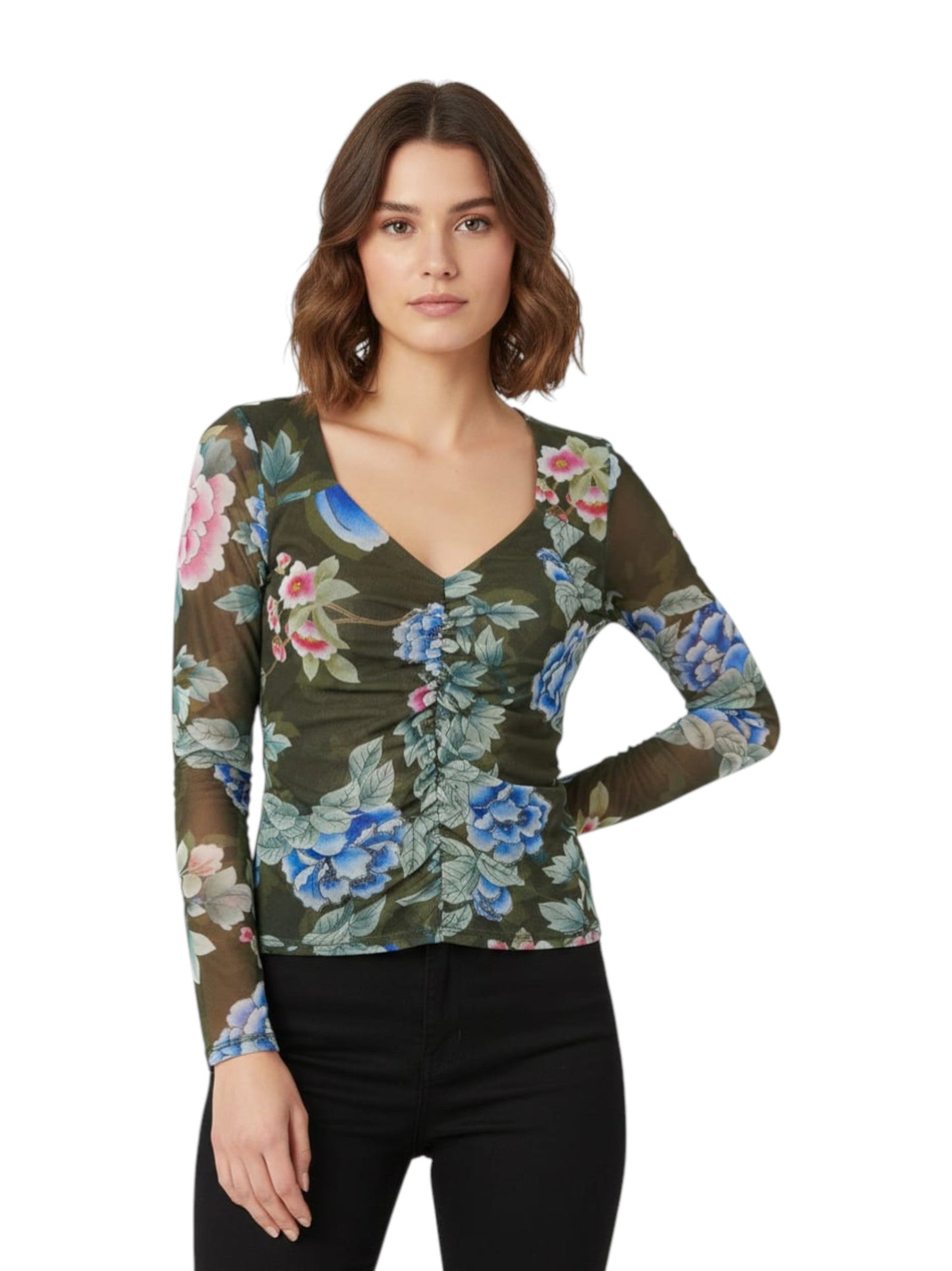 Women's Floral Printed Top,Multi