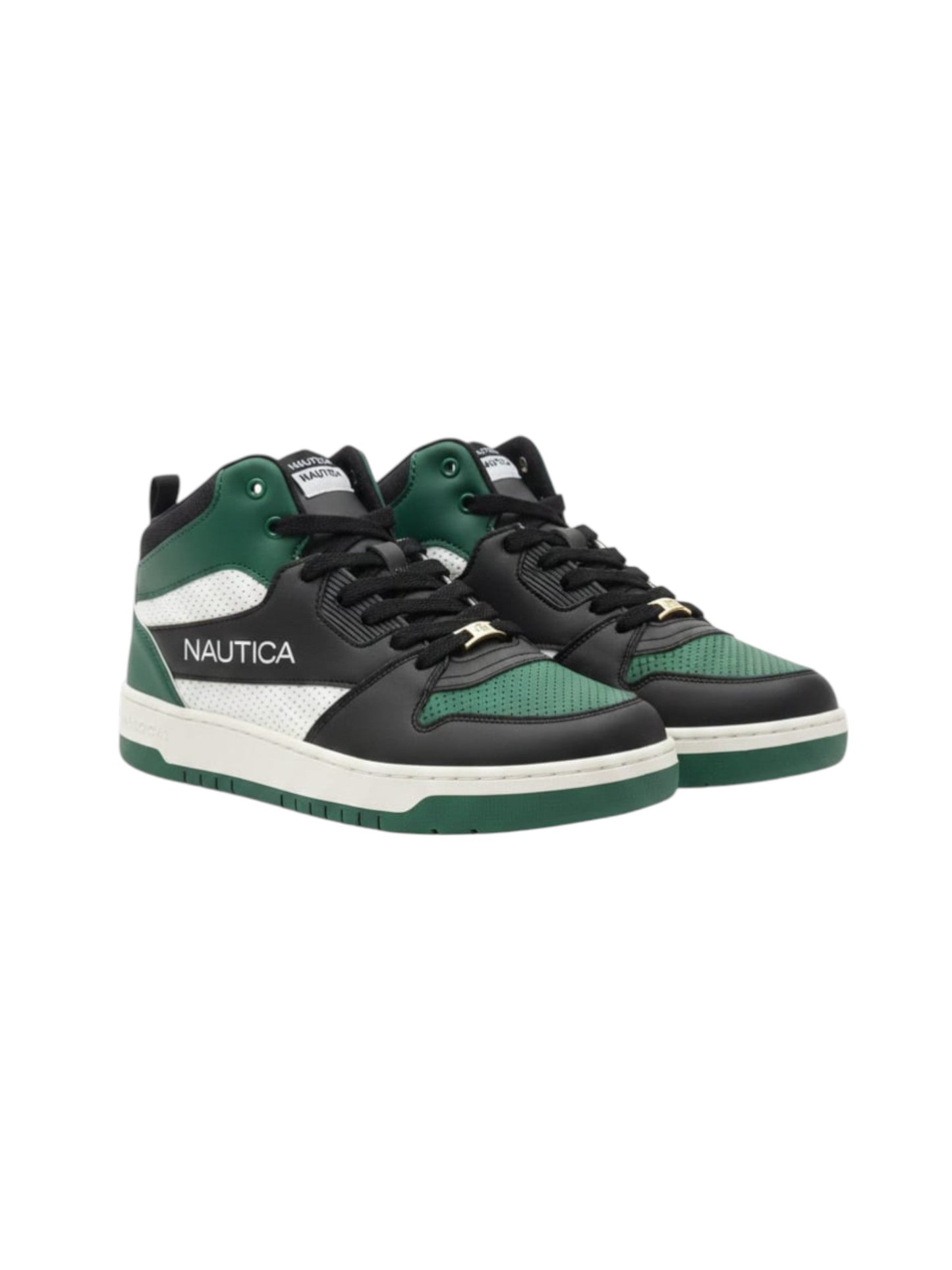 Men's Colorblocked High Shoes,Black/Green