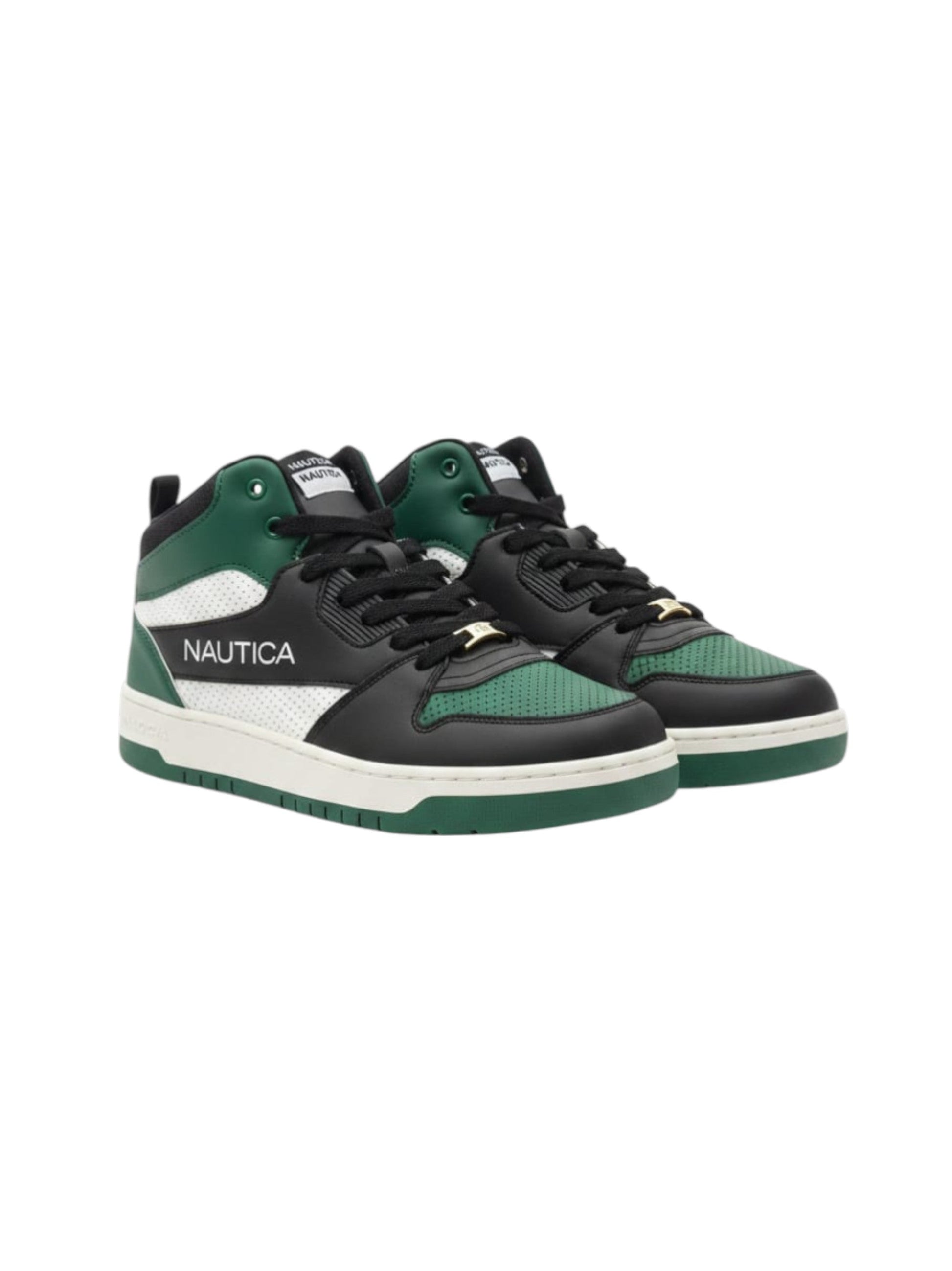 Men's Colorblocked High Shoes,Black/Green