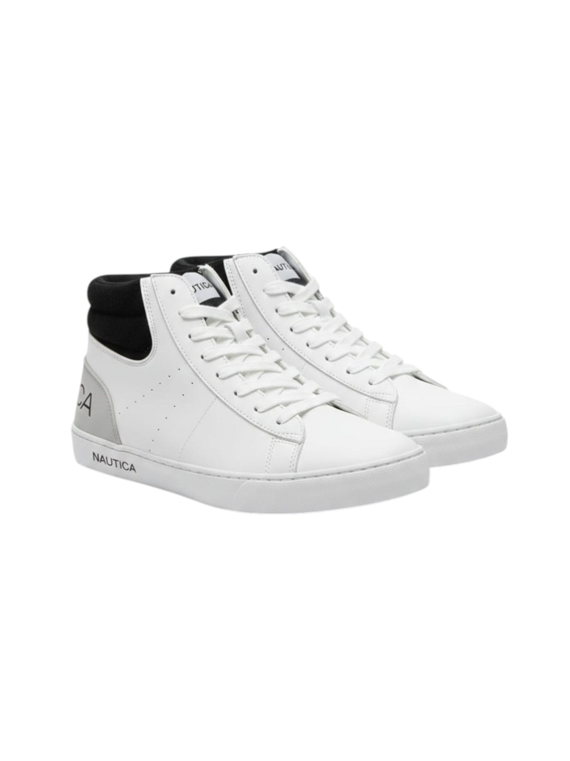 Men's Plain Solid High Top,White
