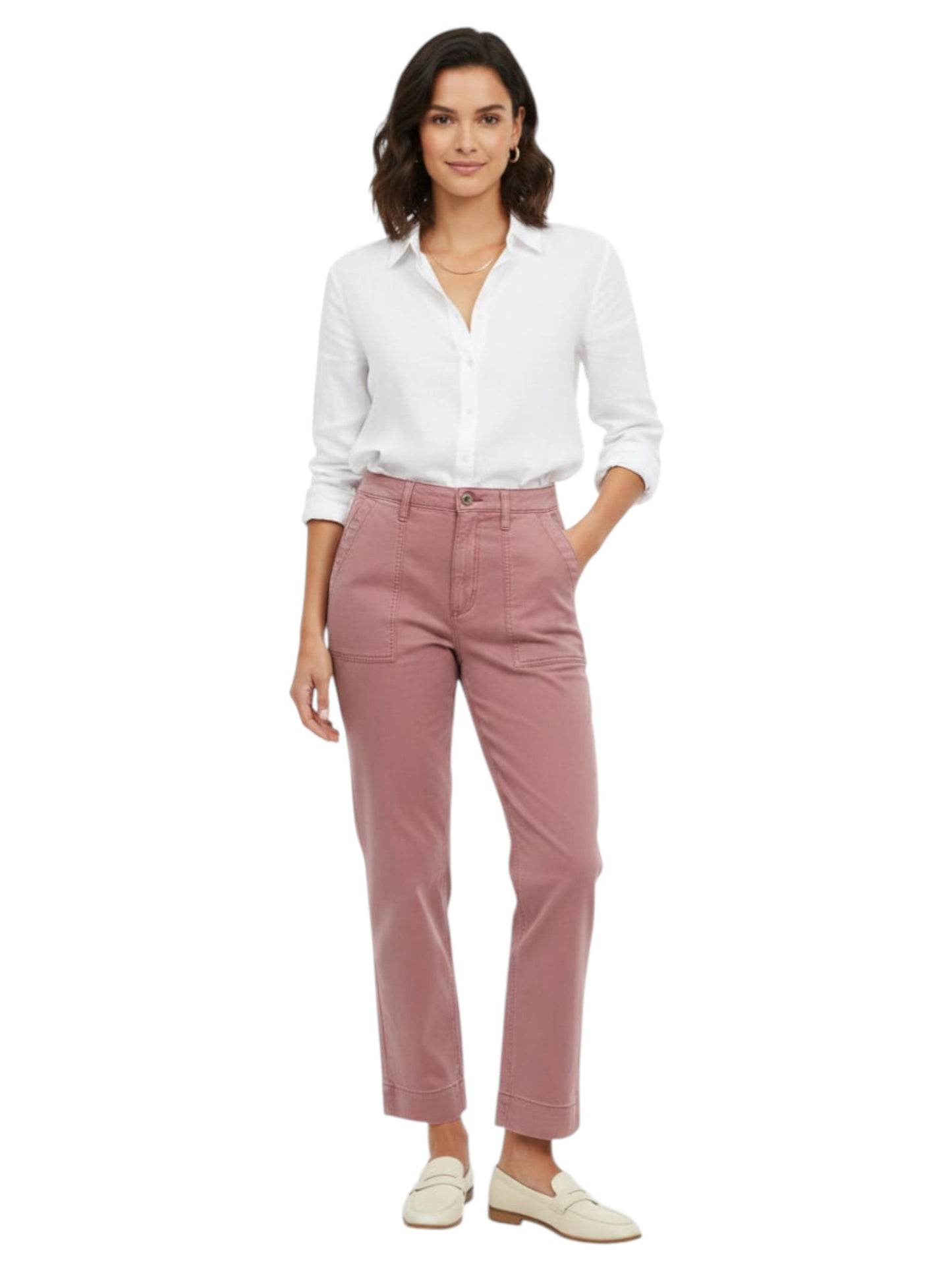 Women's Plain Solid Jeans,Pink